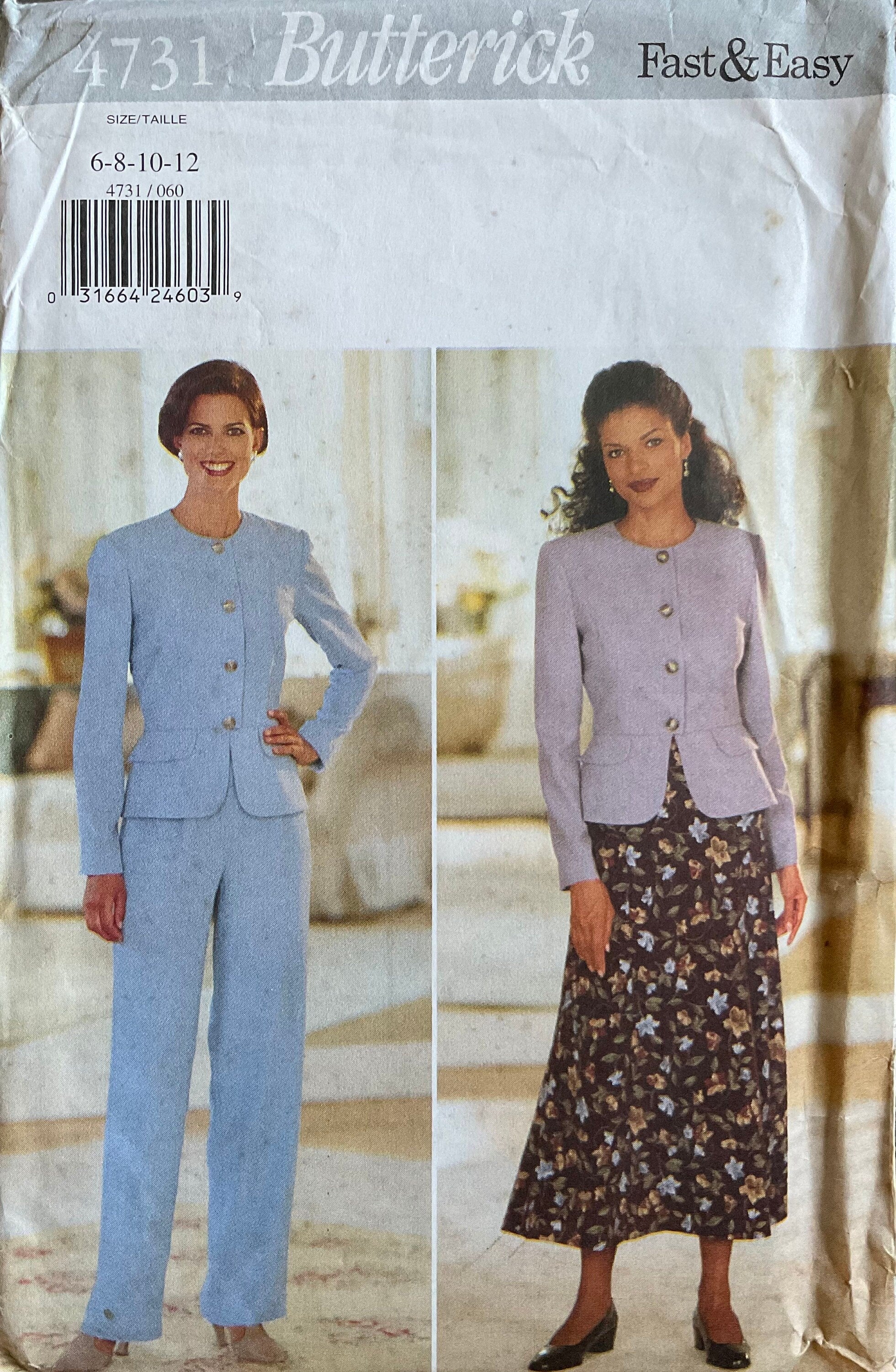 Butterick 4731 Sewing Pattern (Vintage) UNCUT