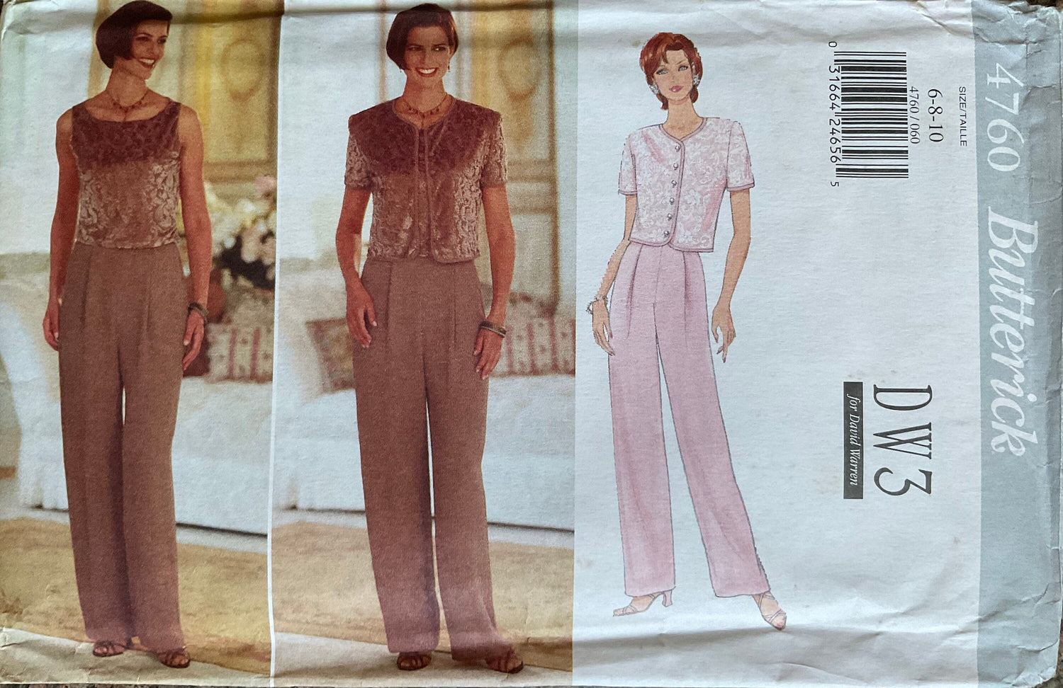 Butterick 4760 Sewing Pattern (Vintage) UNCUT