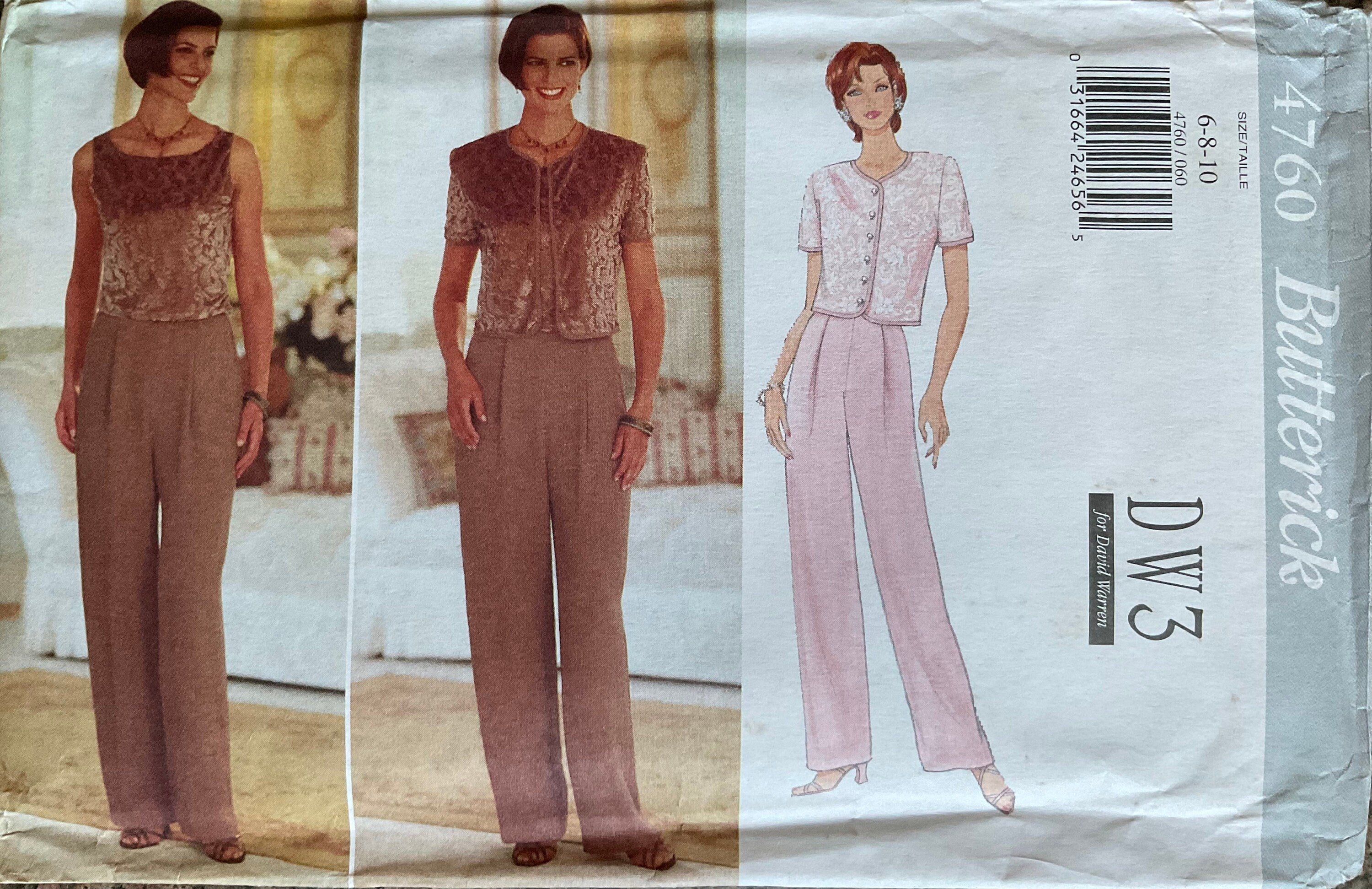 Butterick 4760 Sewing Pattern (Vintage) UNCUT