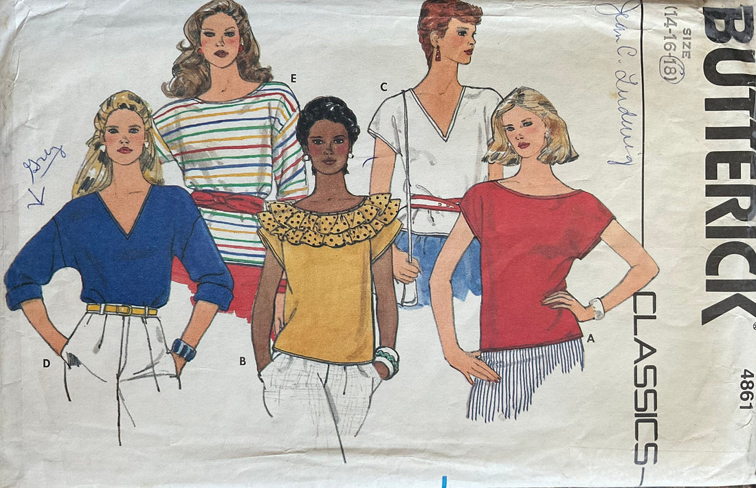 Butterick 4861 Sewing Pattern (Vintage) CUT