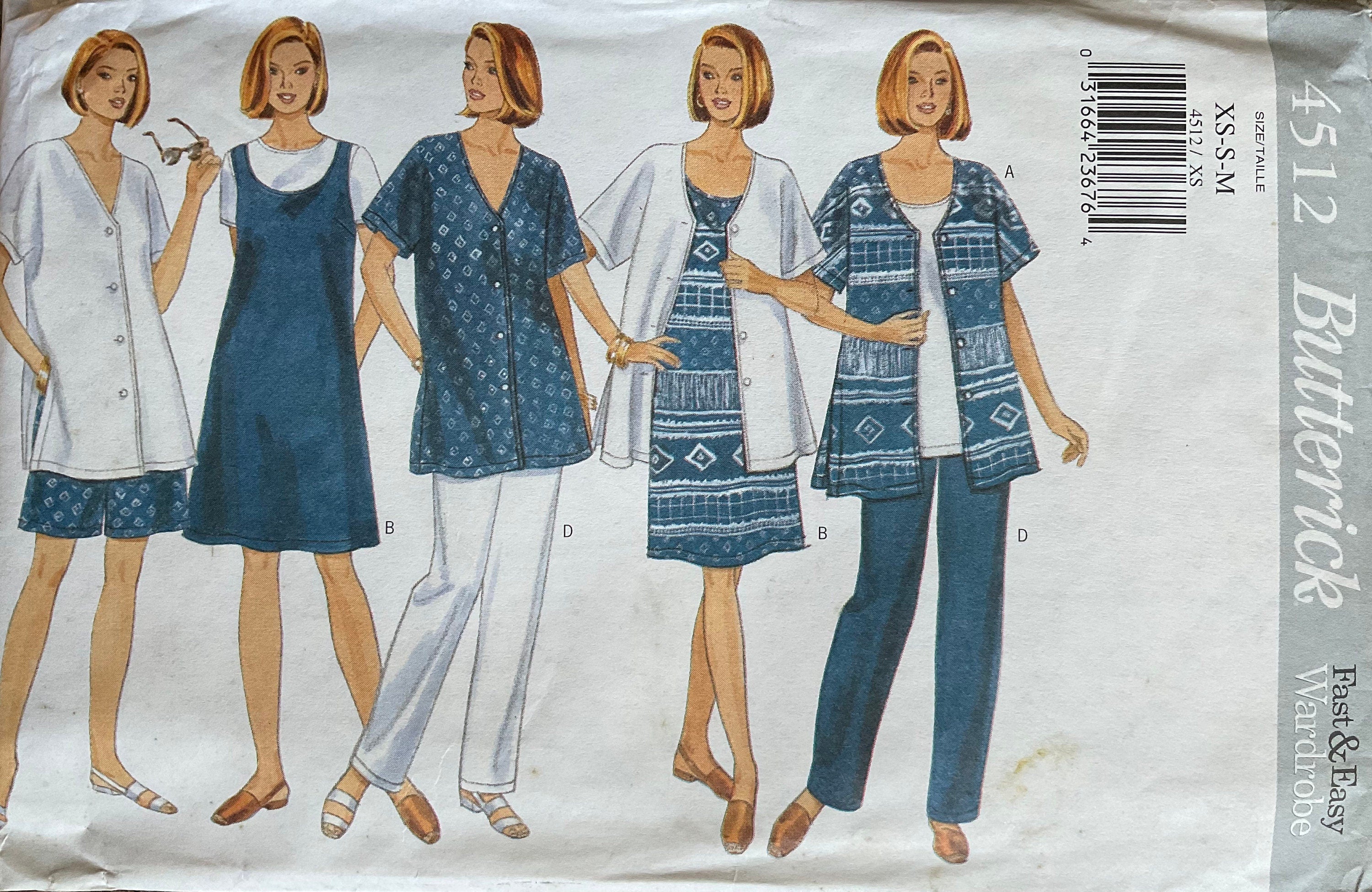 Butterick 4512 Sewing Pattern (Vintage) UNCUT