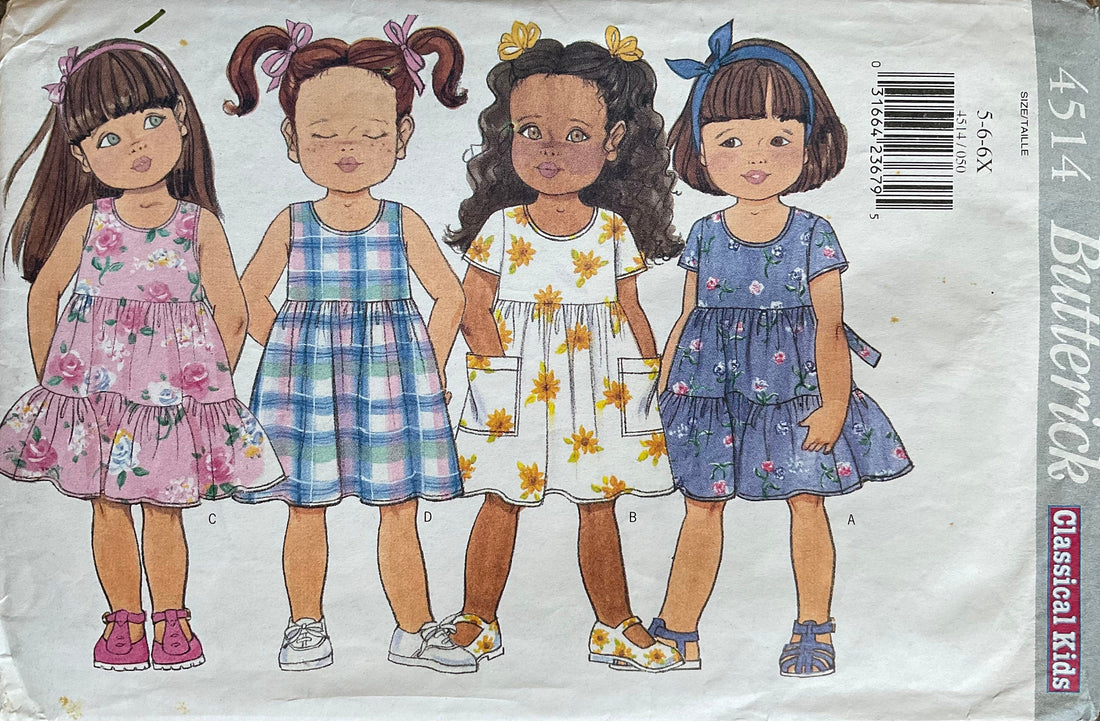 Butterick 4514 Sewing Pattern (Vintage) CUT
