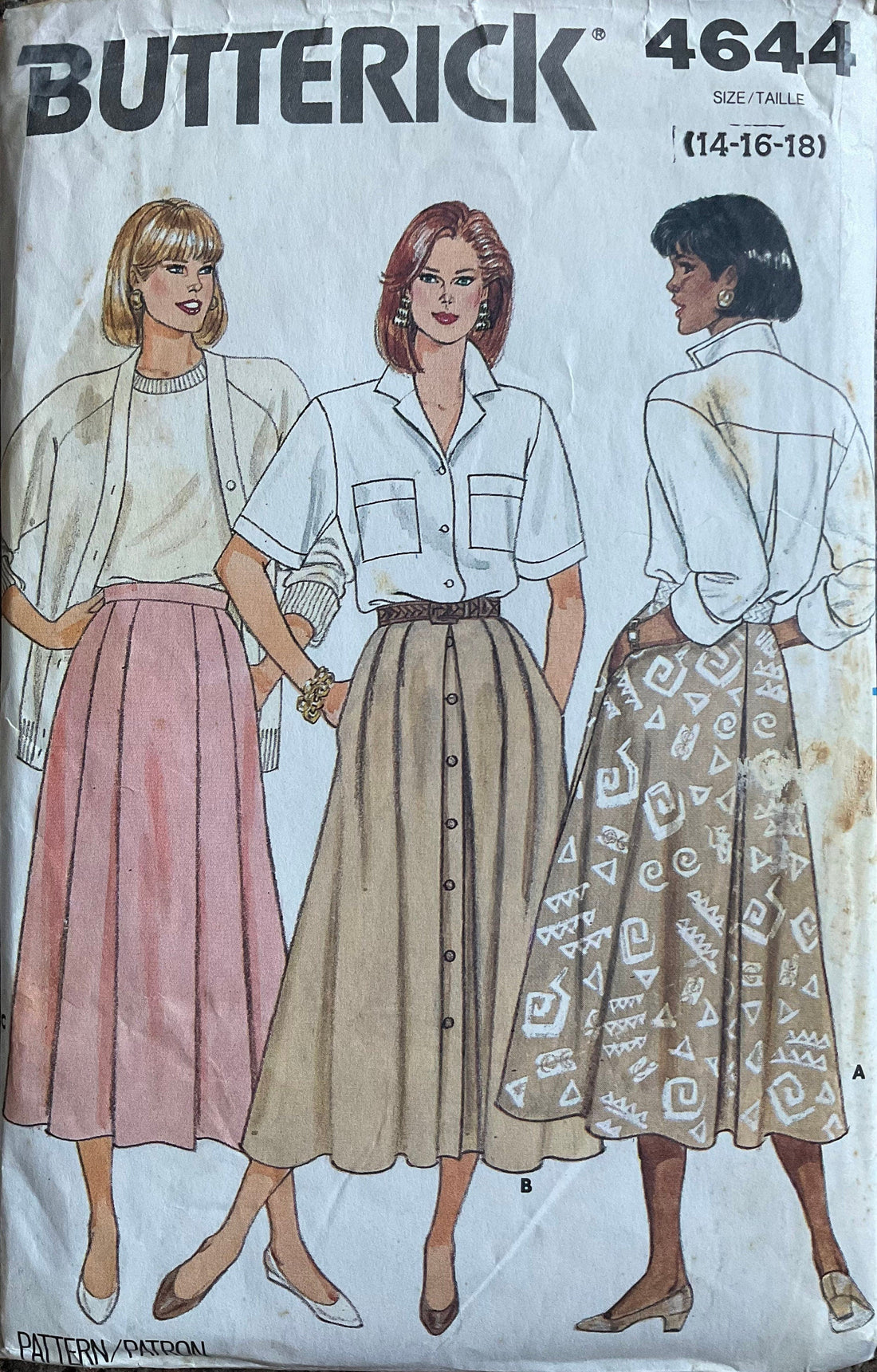 Butterick 4644 Sewing Pattern (Vintage) CUT