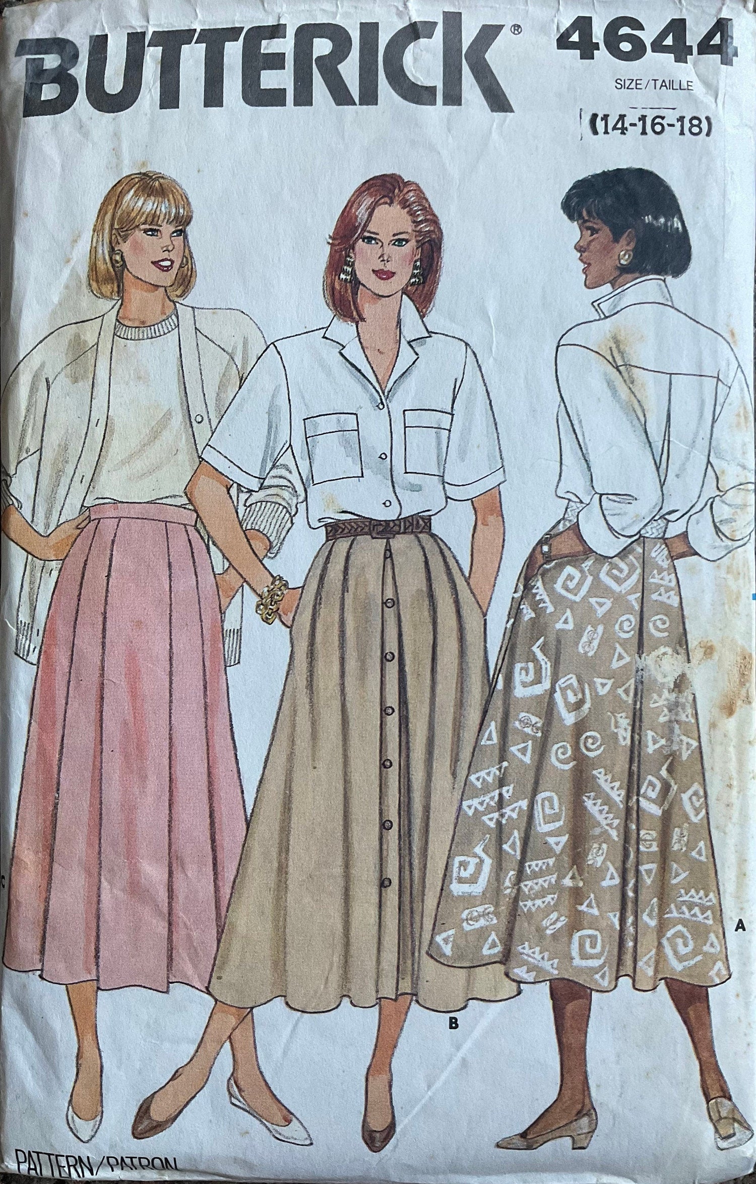 Butterick 4644 Sewing Pattern (Vintage) CUT
