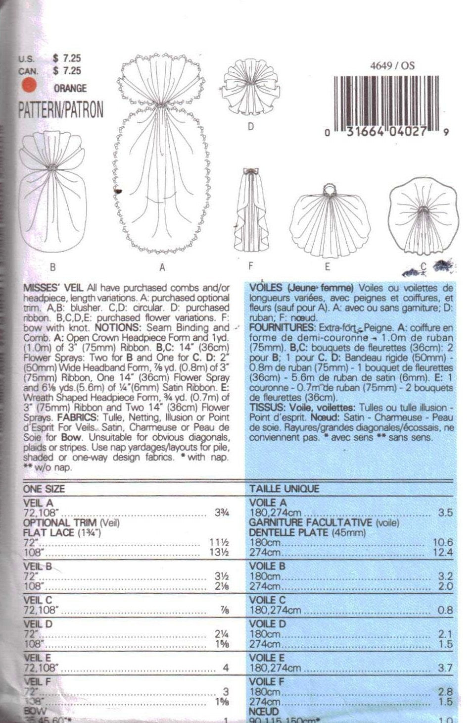 Butterick 4649 Sewing Pattern (Vintage) UNCUT