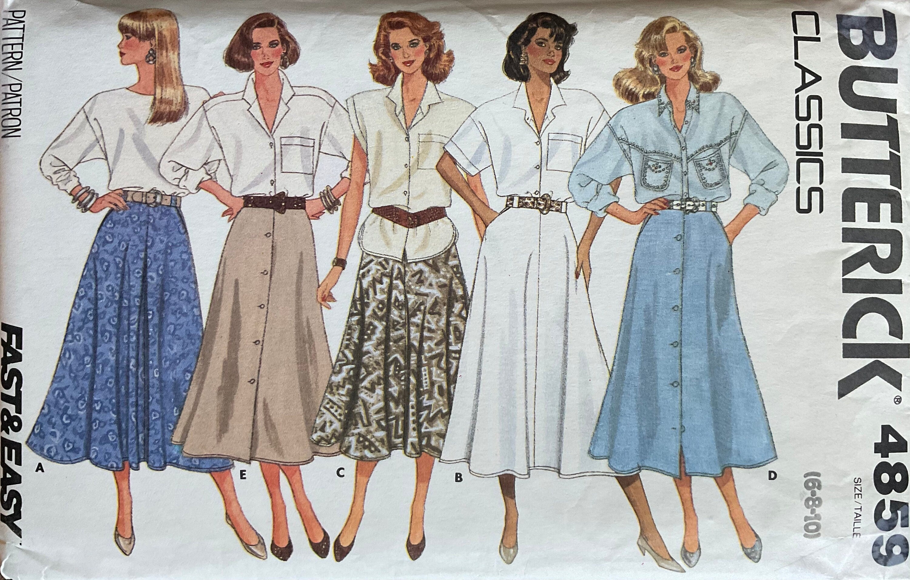 Butterick 4859 Sewing Pattern (Vintage) UNCUT