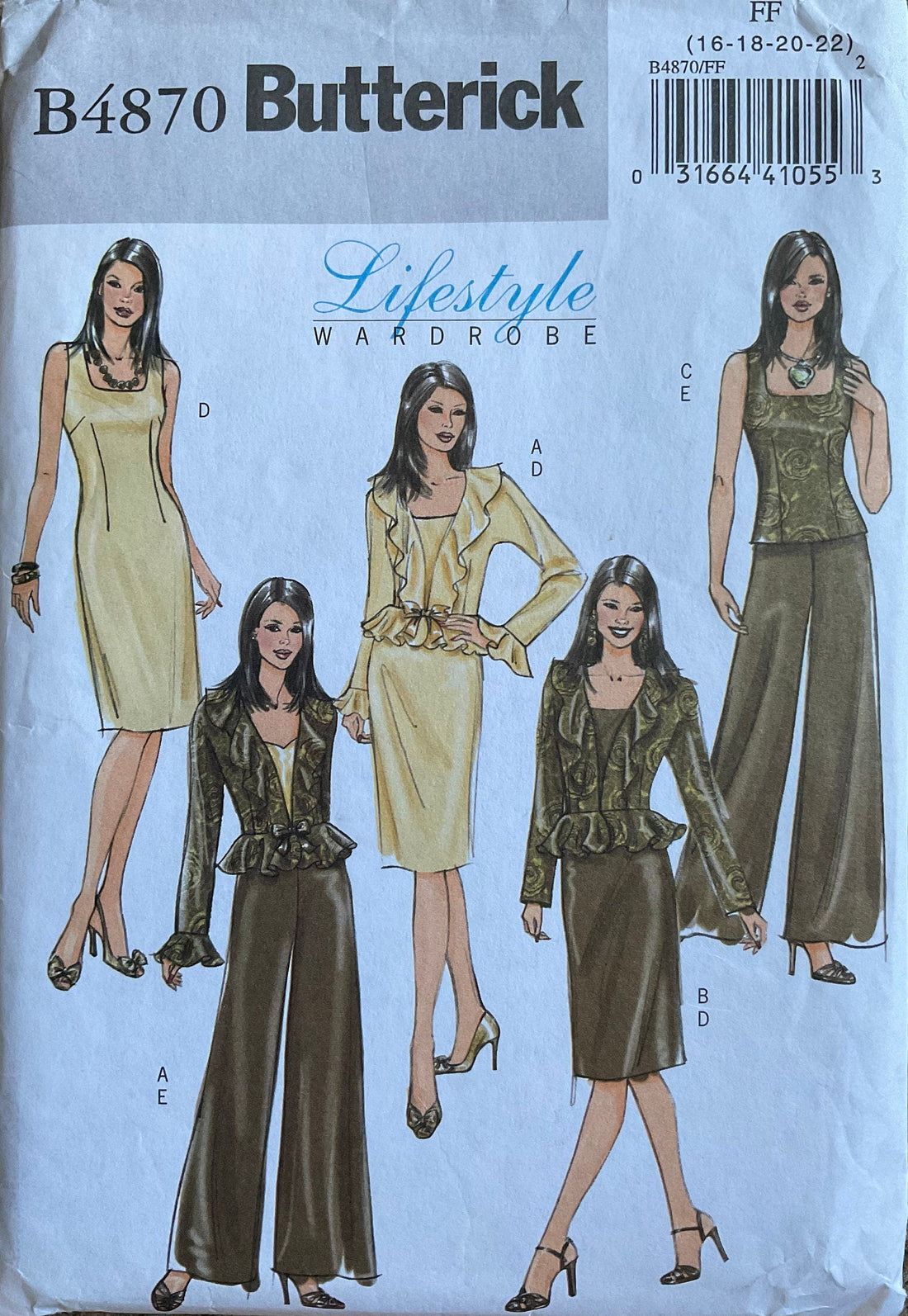 Butterick 4870 Sewing Pattern (Vintage) CUT
