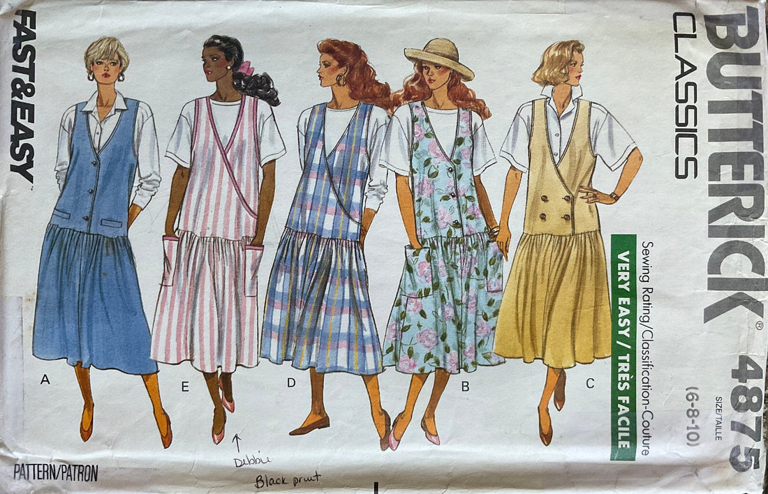 Butterick 4875 Sewing Pattern (Vintage) CUT