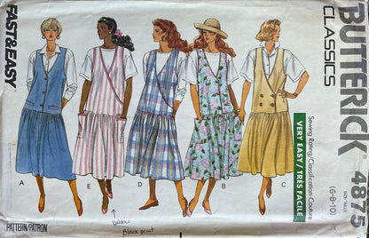 Butterick 4875 Sewing Pattern (Vintage) CUT