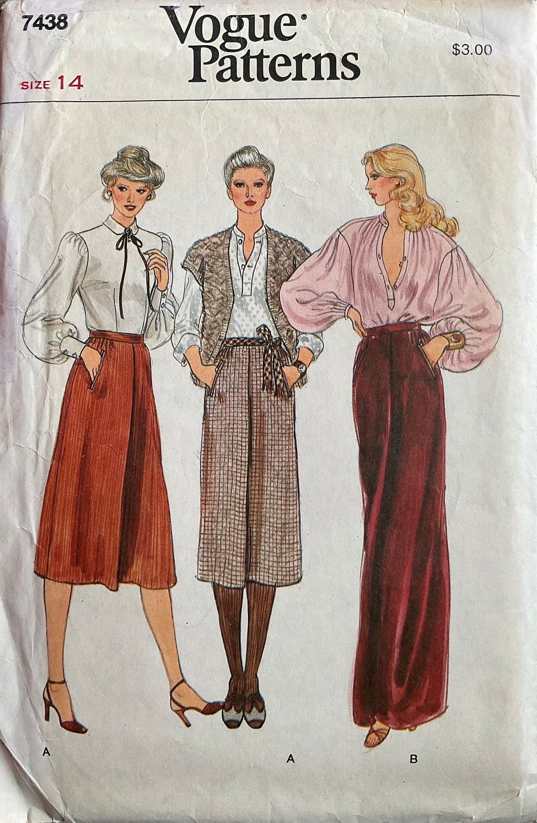 Vogue 7438 Sewing Pattern (Vintage) CUT