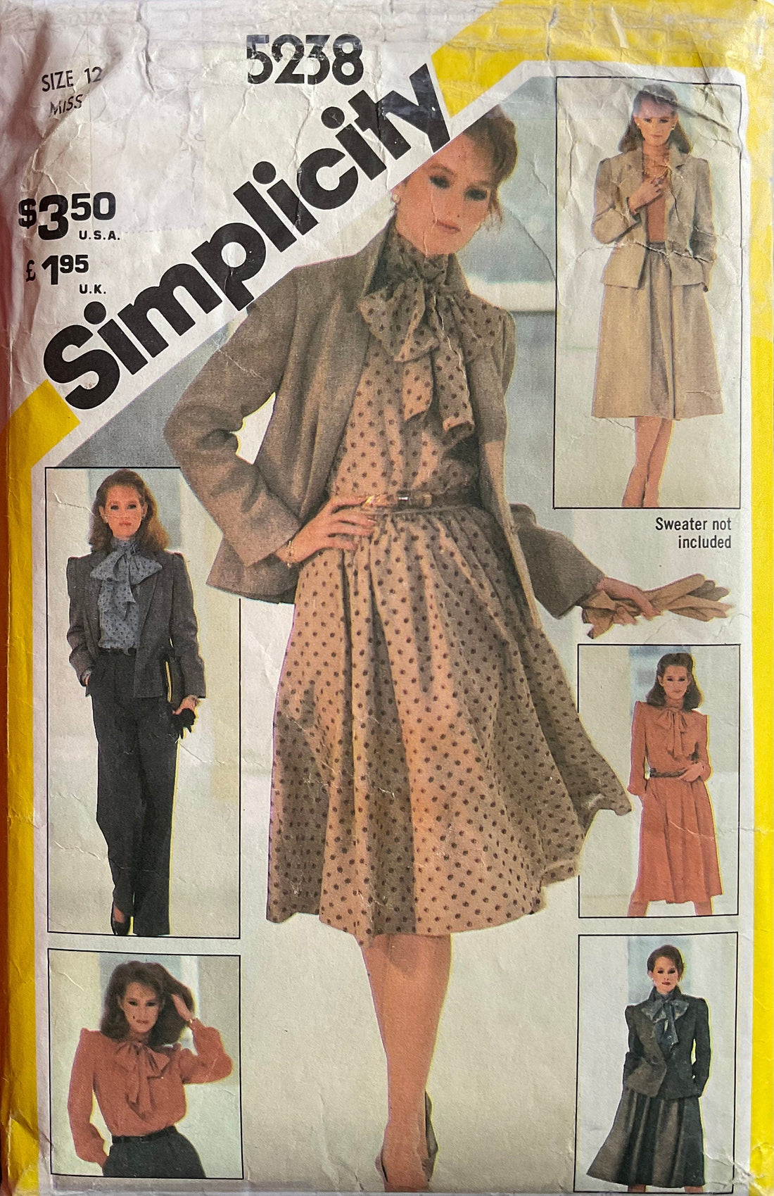 Simplicity 5238 Sewing Pattern (Vintage) CUT