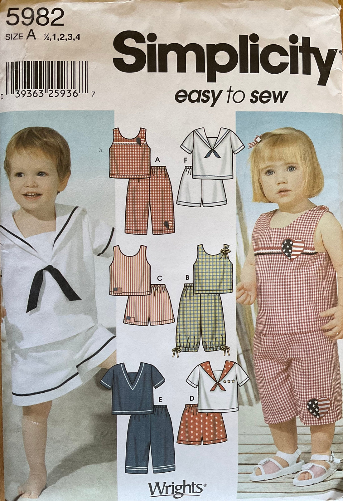 Simplicity 5982 Sewing Pattern (Vintage) CUT