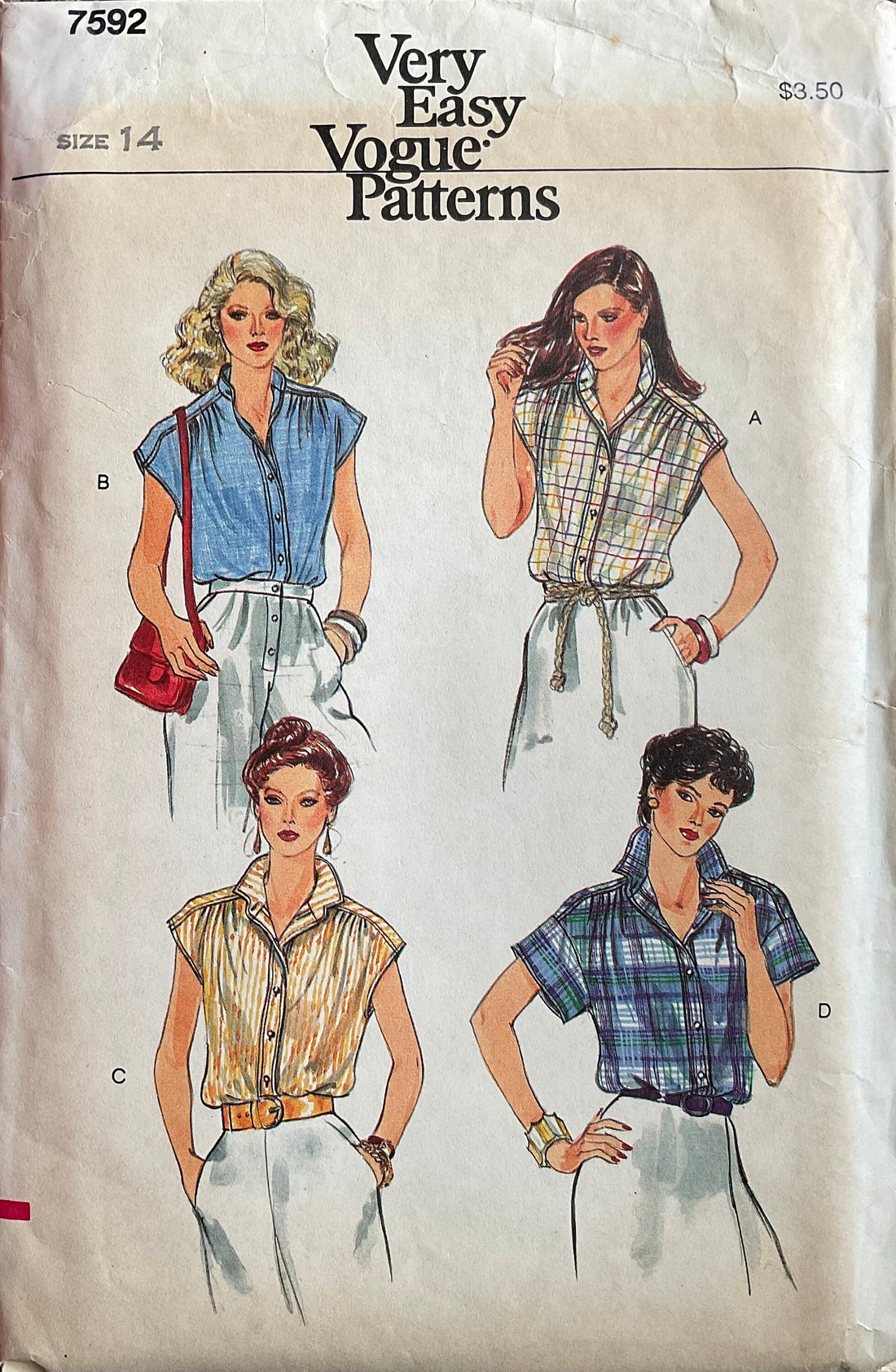 Vogue 7592 Sewing Pattern (Vintage) CUT