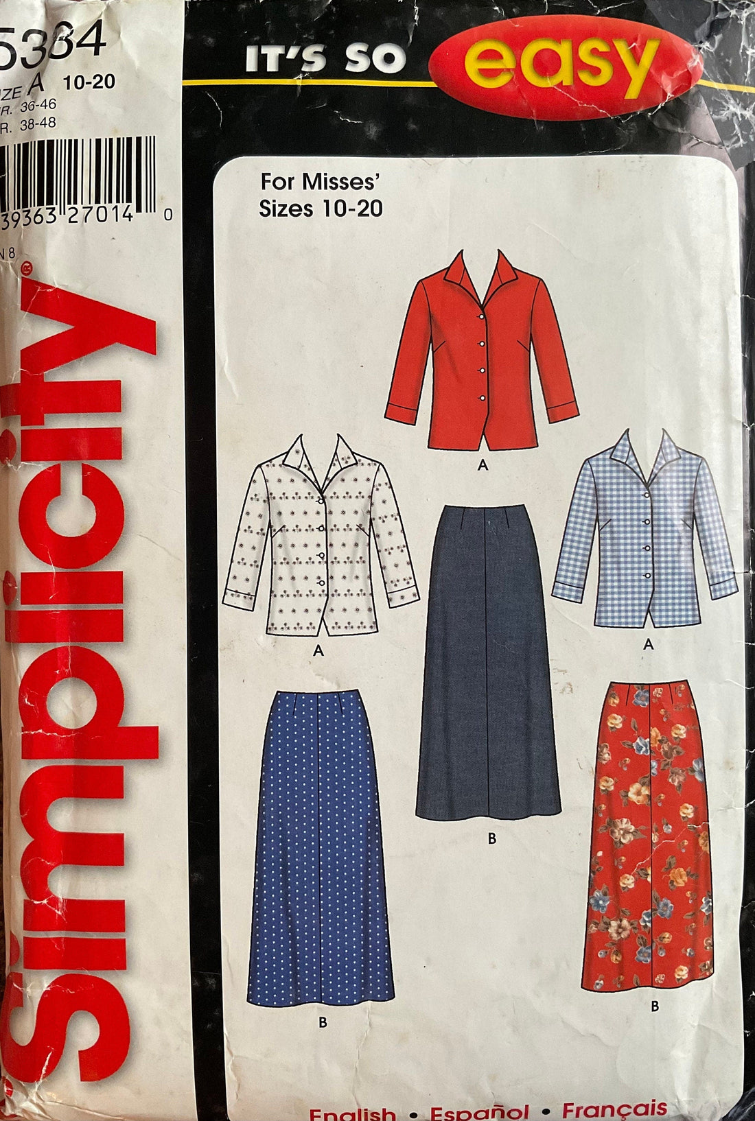 Simplicity 5384 Sewing Pattern (Vintage) CUT