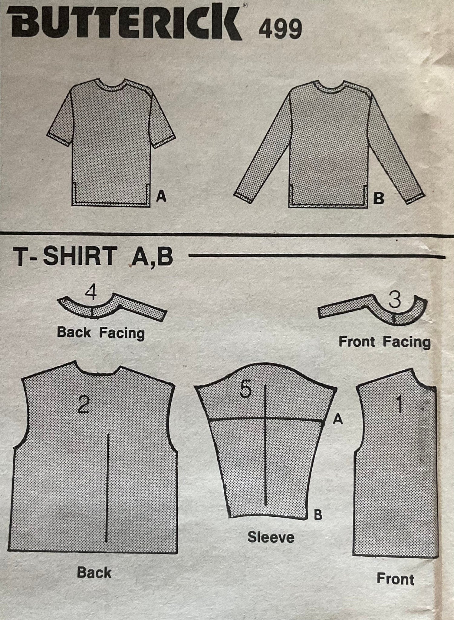 Butterick 499 Sewing Pattern (Vintage) CUT