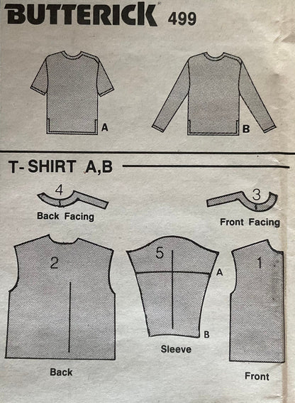 Butterick 499 Sewing Pattern (Vintage) CUT