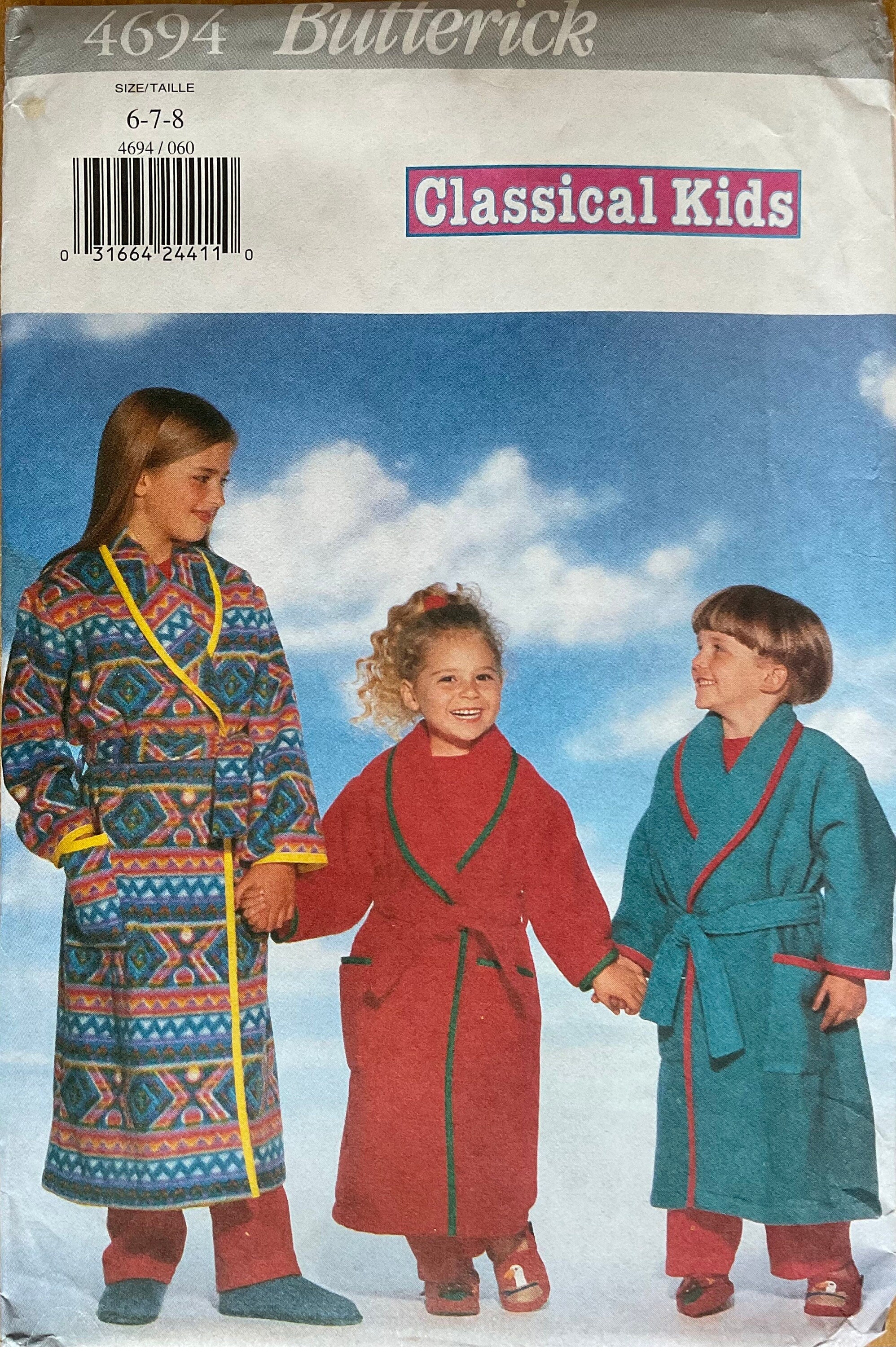 Butterick 4694 Sewing Pattern (Vintage) UNCUT