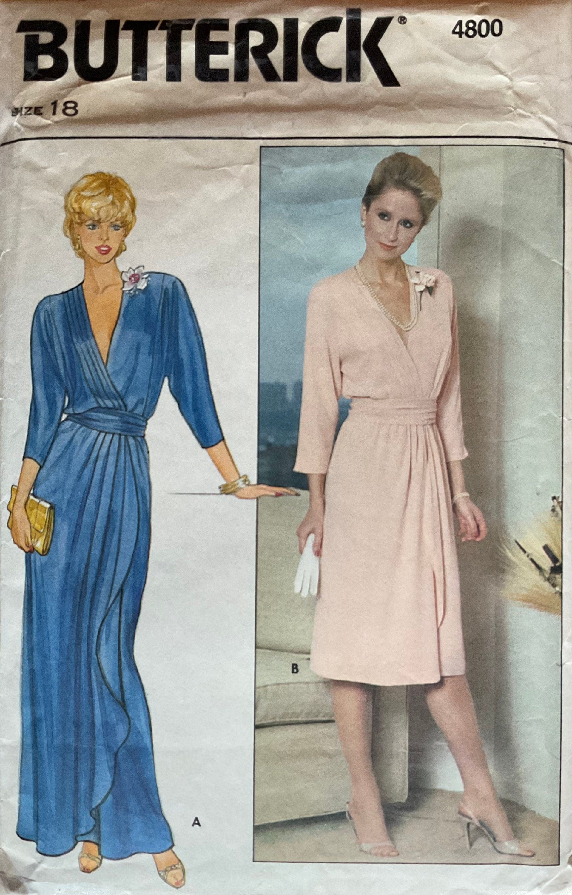 Butterick 4800 Sewing Pattern (Vintage) CUT