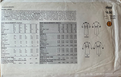 Butterick 4848 Sewing Pattern (Vintage) CUT