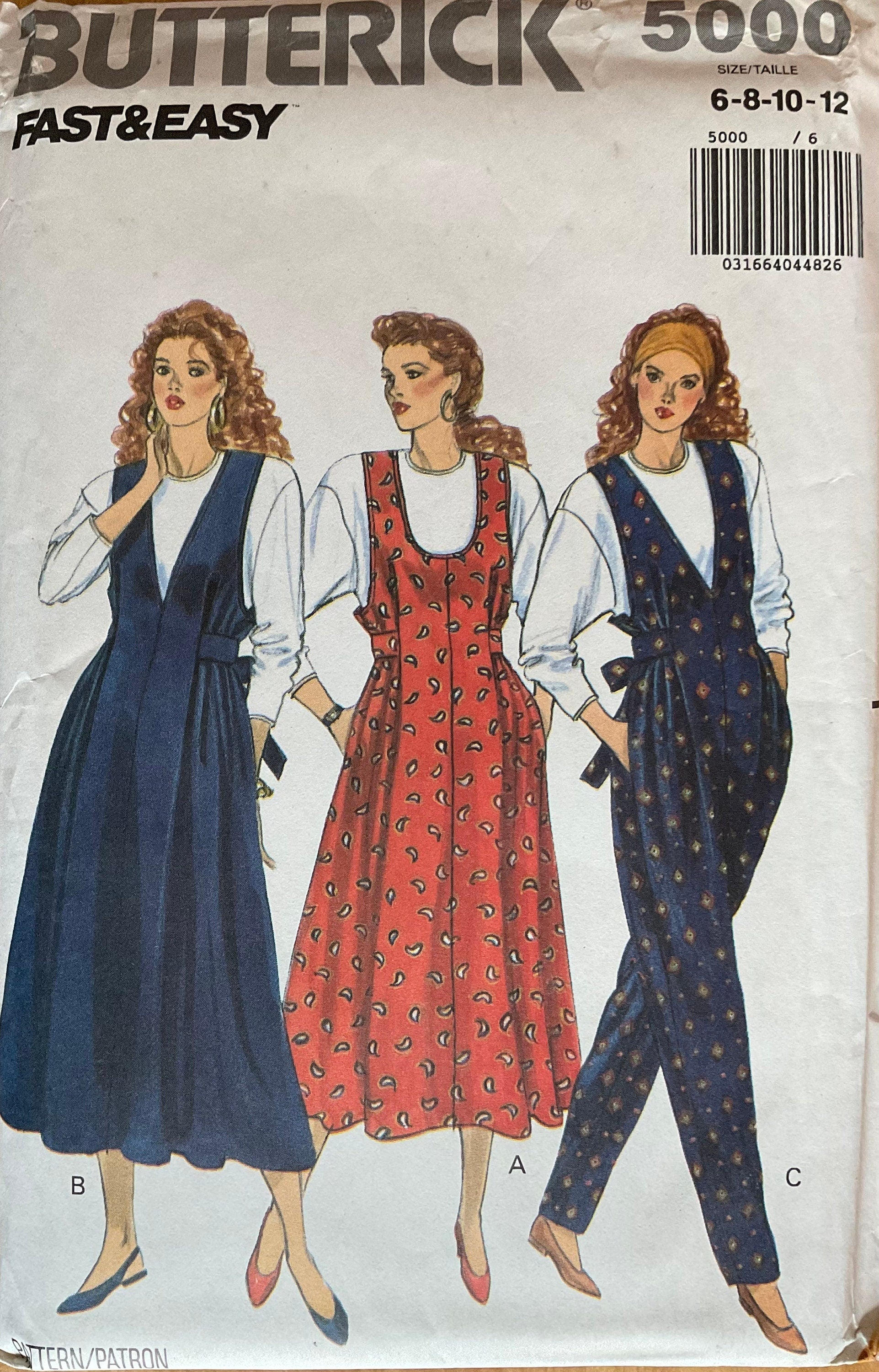 Butterick 5000 Sewing Pattern (Vintage) UNCUT