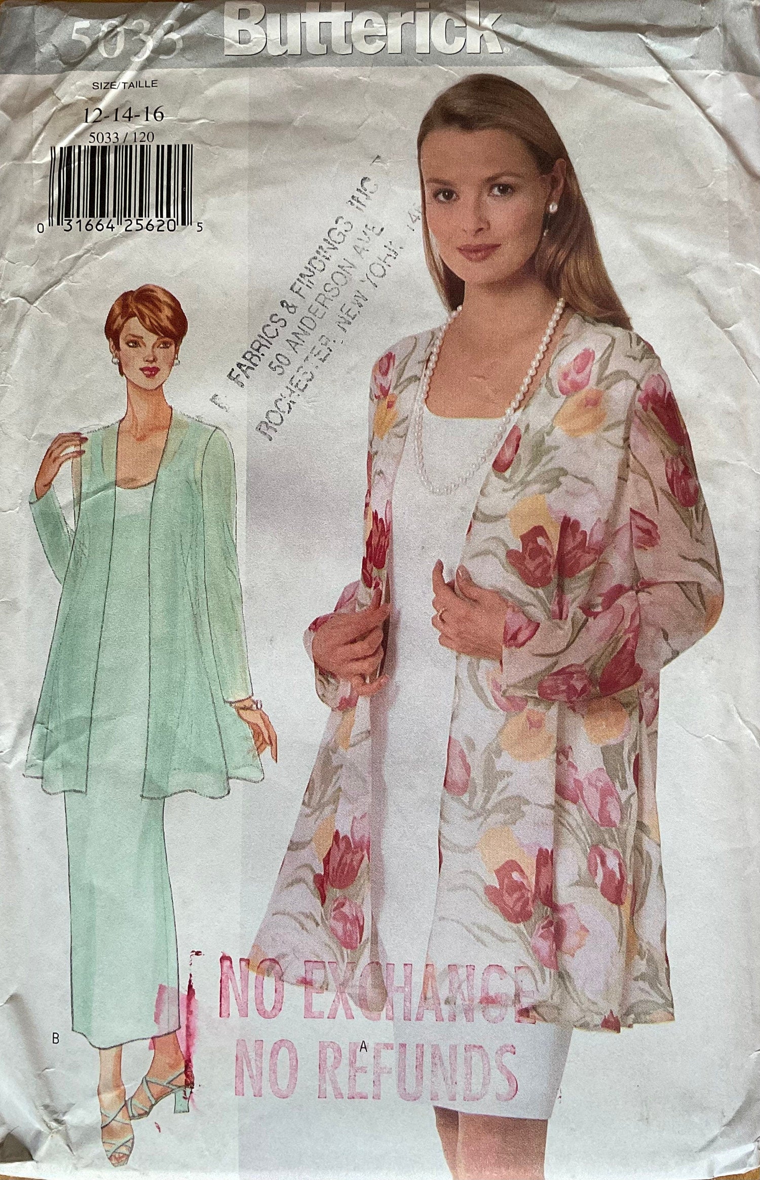 Butterick 5033 Sewing Pattern (Vintage) CUT