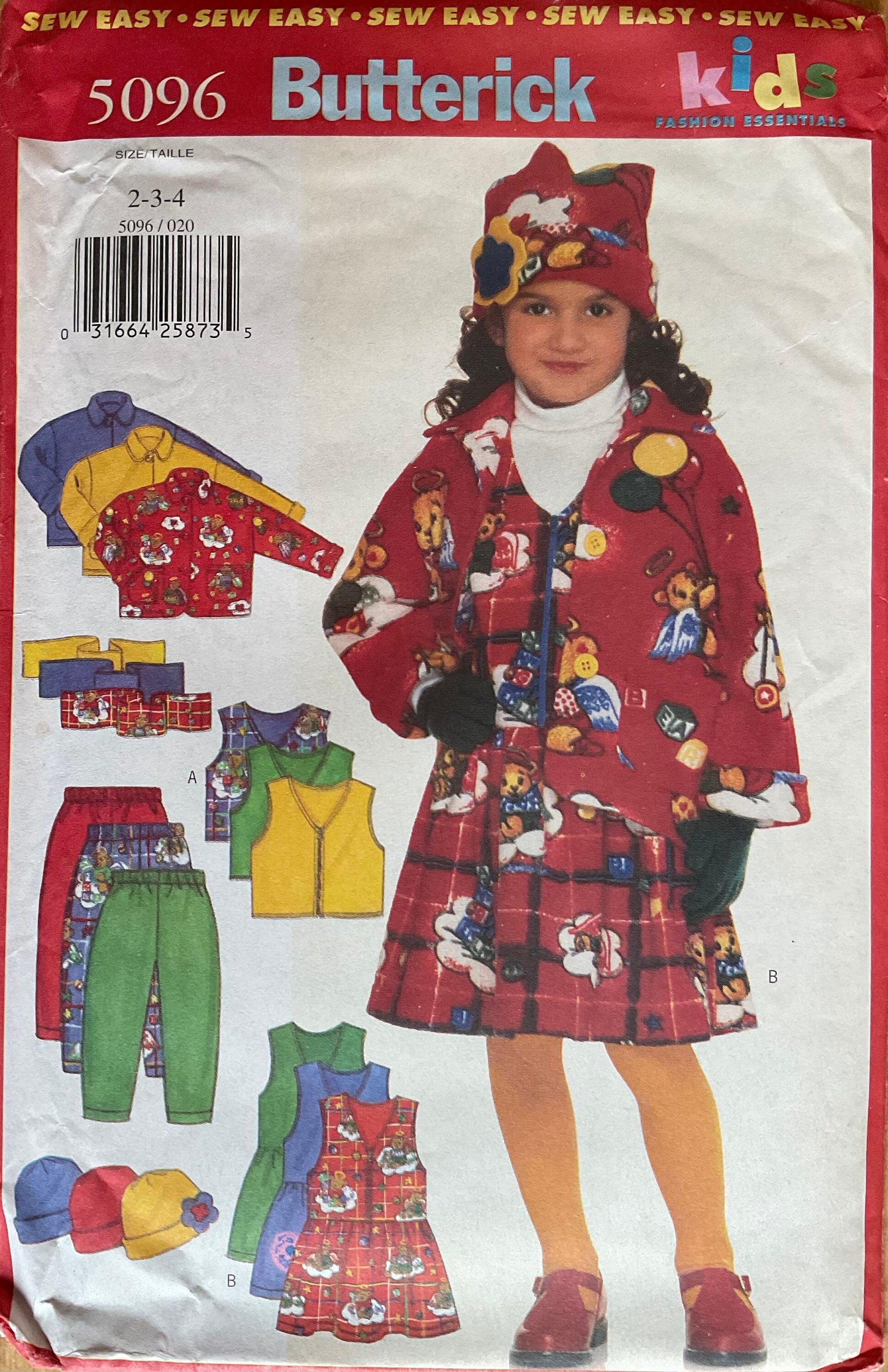 Butterick 5096 Sewing Pattern (Vintage) UNCUT