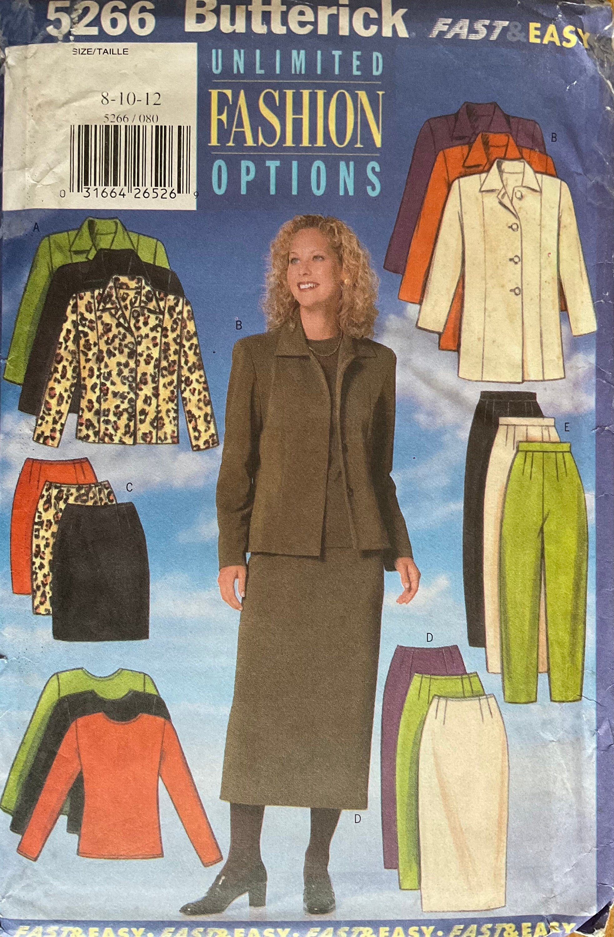 Butterick 5266 Sewing Pattern (Vintage) UNCUT