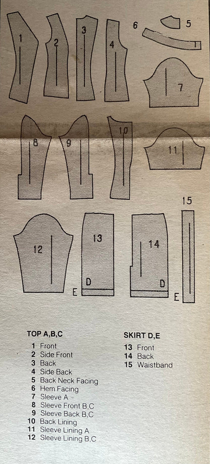 Butterick 5269 Sewing Pattern (Vintage) CUT