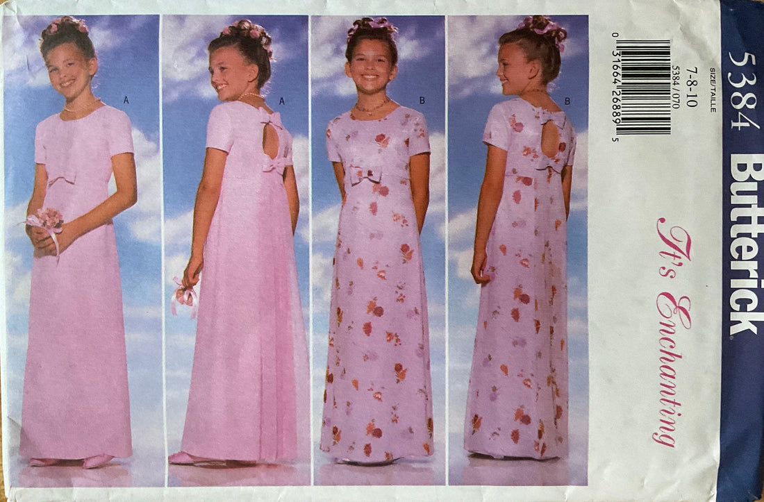 Butterick 5384 Sewing Pattern (Vintage) UNCUT