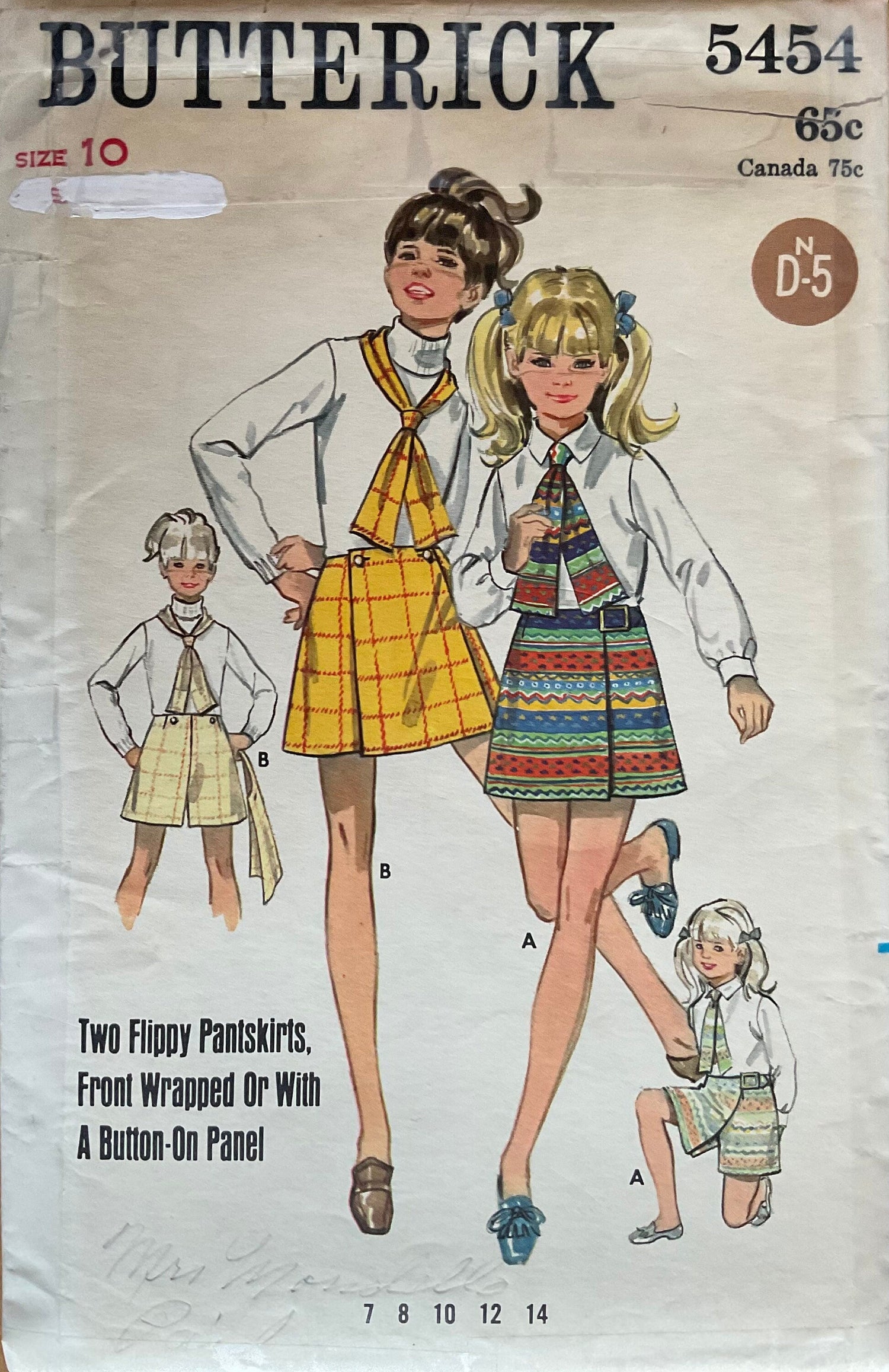 Butterick 5454 Sewing Pattern (Vintage) UNCUT