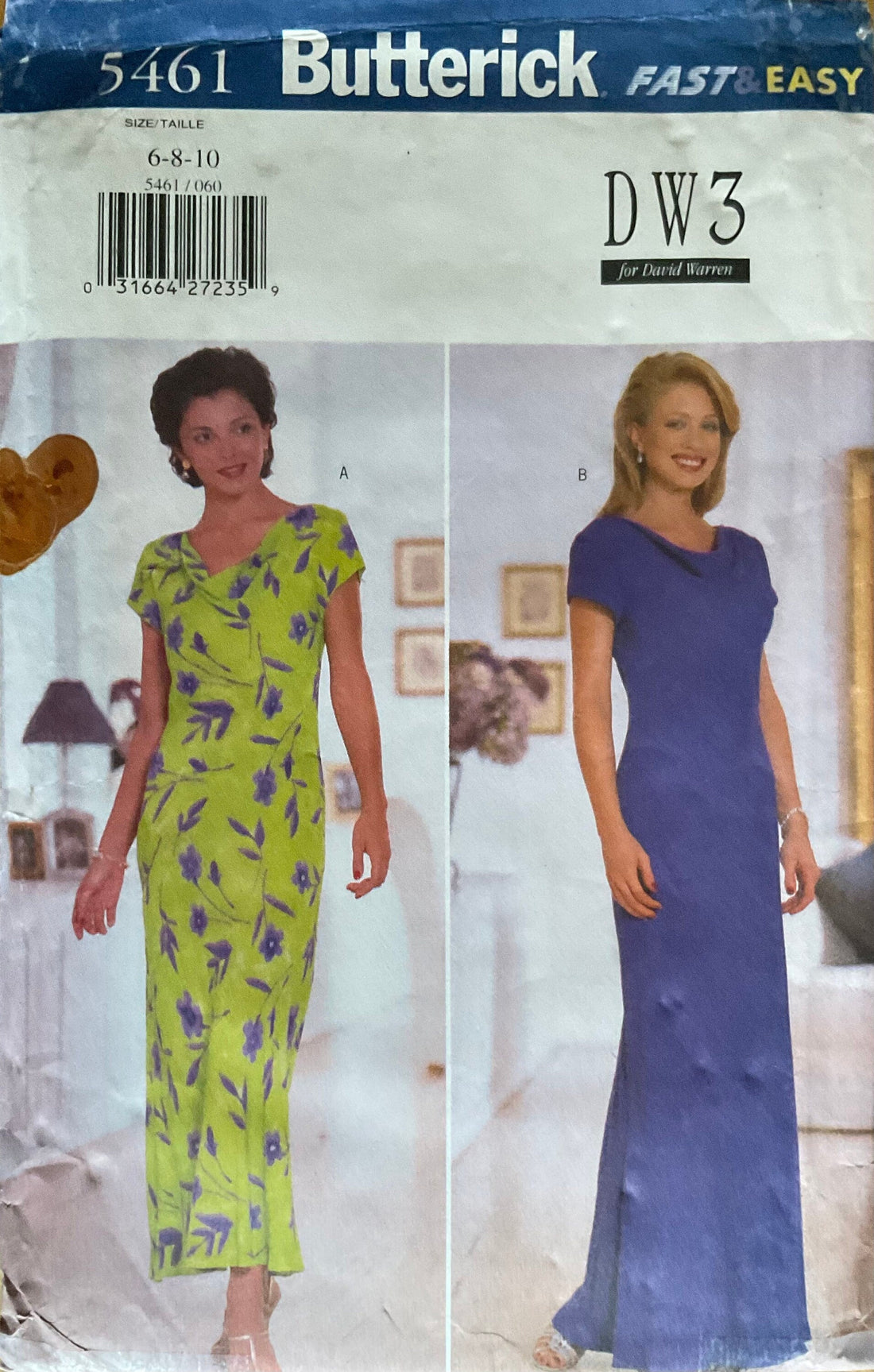 Butterick 5461 Sewing Pattern (Vintage) CUT