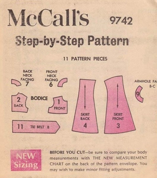 McCall’s 9742 Sewing Pattern (Vintage) CUT