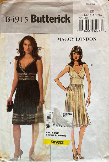 Butterick 4915 Sewing Pattern (Vintage) CUT
