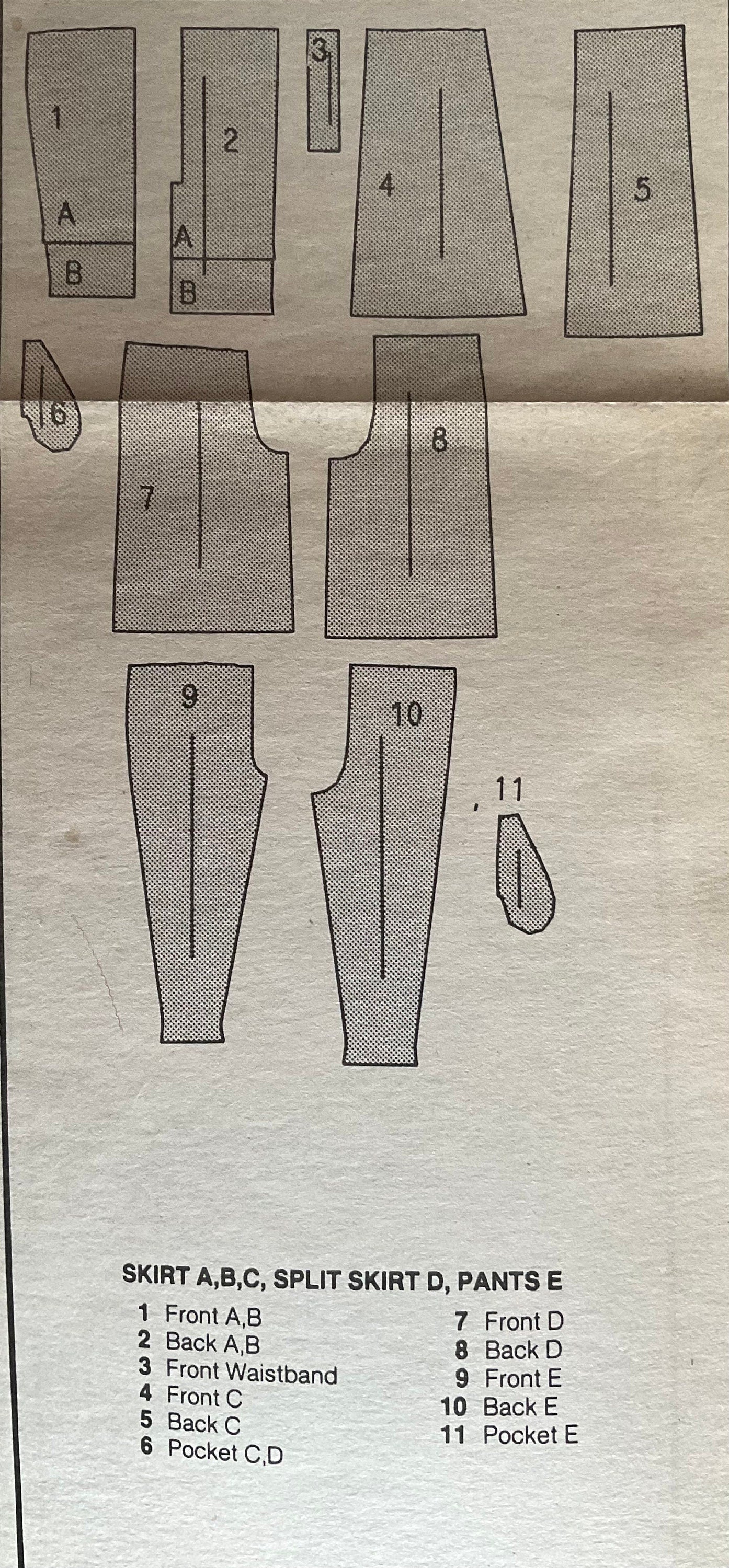 Butterick 5058 Sewing Pattern (Vintage) CUT