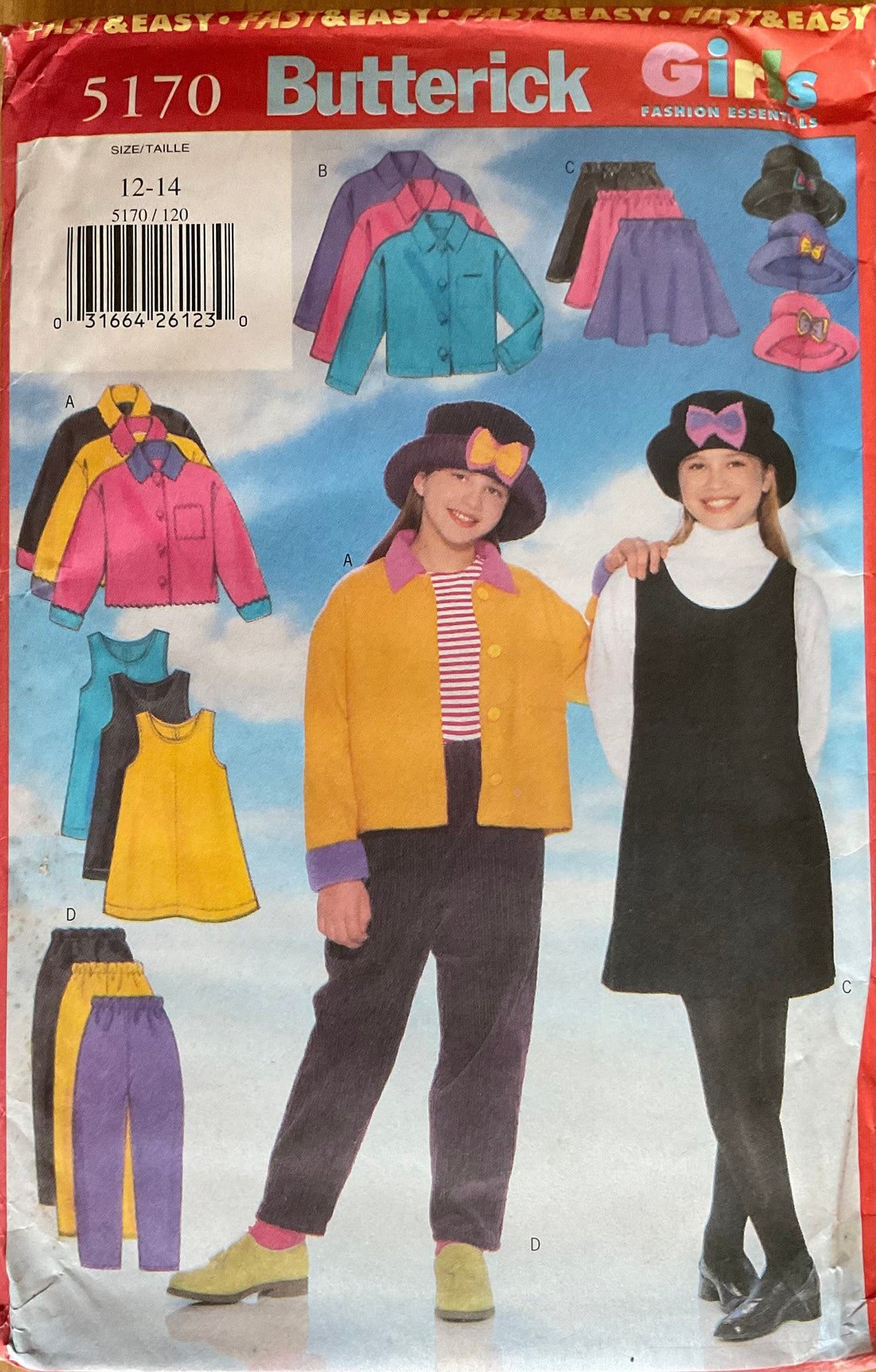 Butterick 5170 Sewing Pattern (Vintage) UNCUT