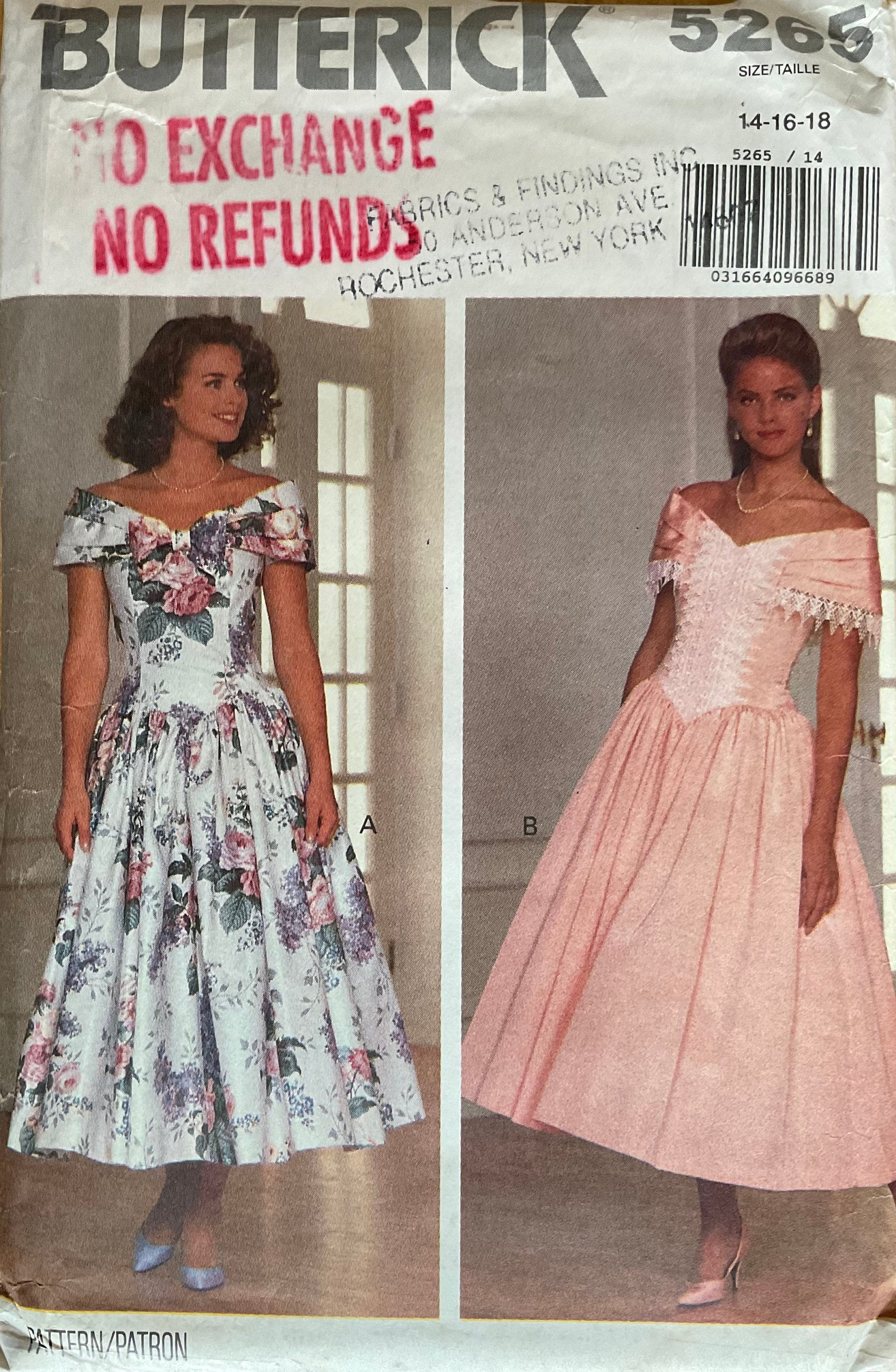 Butterick 5265 Sewing Pattern (Vintage) CUT
