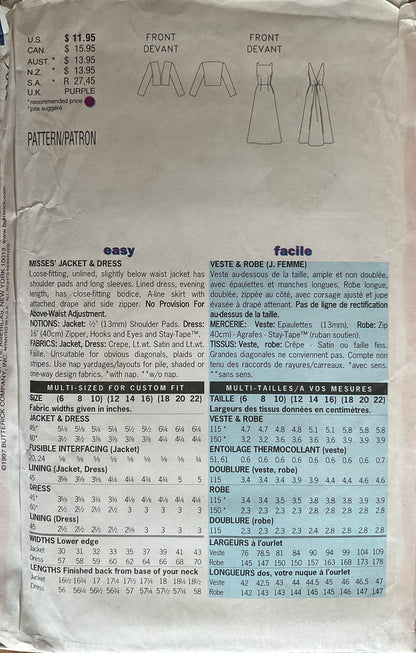 Butterick 5306 Sewing Pattern (Vintage) UNCUT