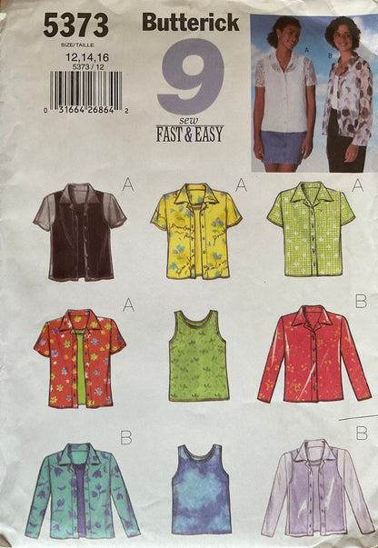 Butterick 5373 Sewing Pattern (Vintage) UNCUT