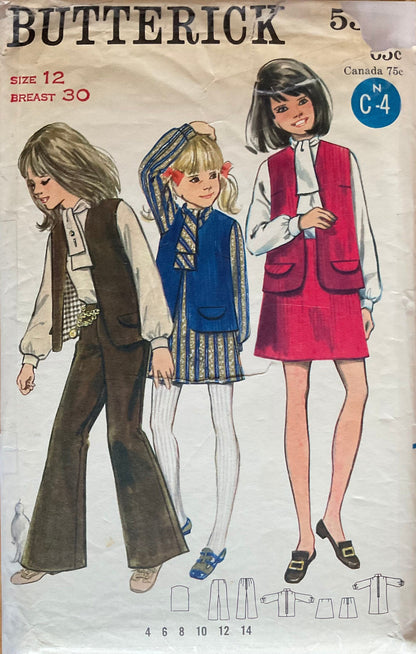 Butterick 5379 Sewing Pattern (Vintage) CUT