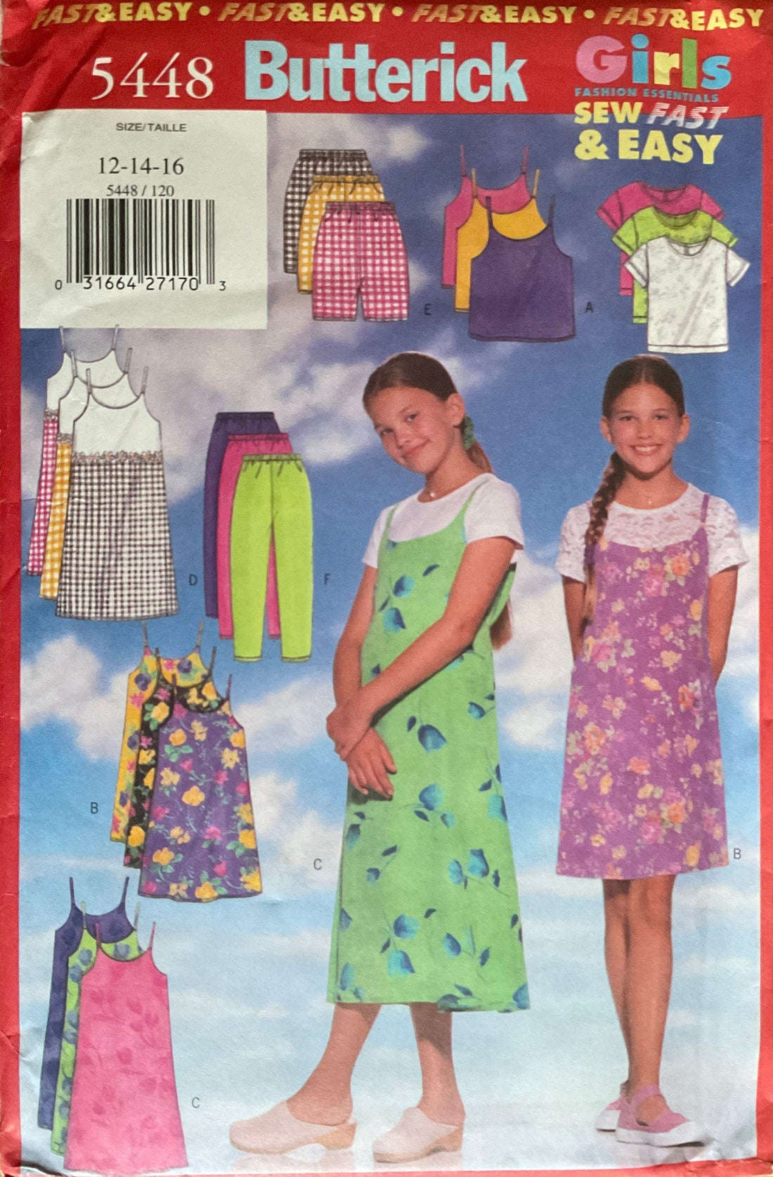 Butterick 5448 Sewing Pattern (Vintage) UNCUT