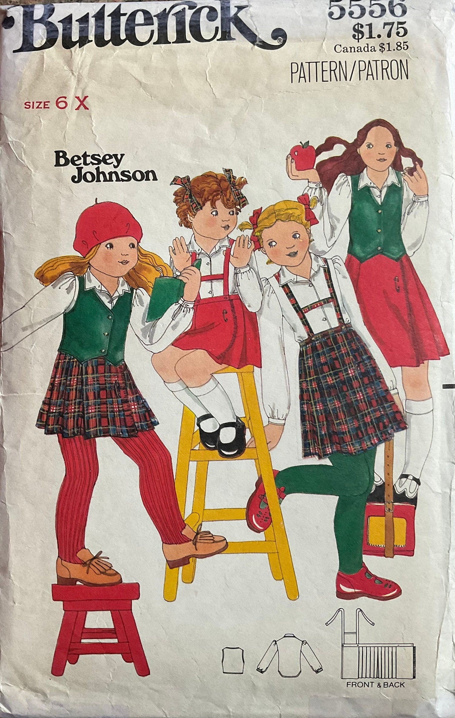 Butterick 5556 Sewing Pattern (Vintage) CUT