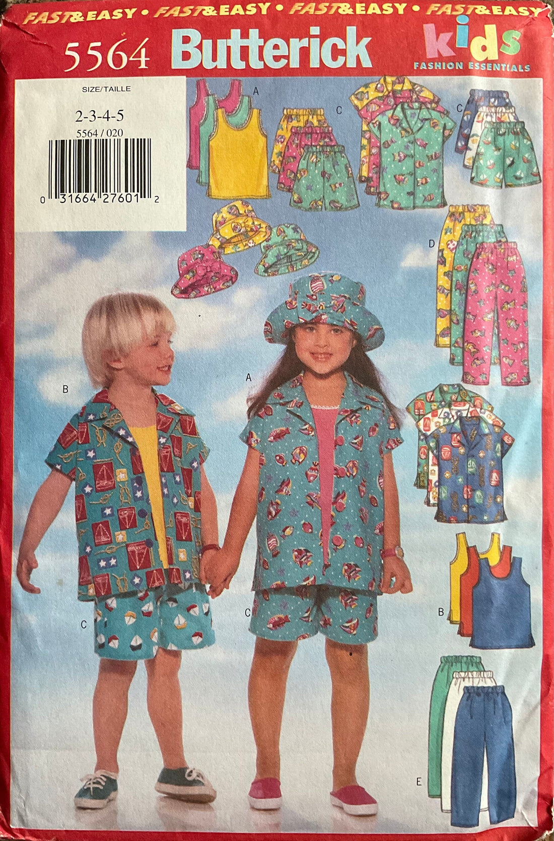 Butterick 5564 Sewing Pattern (Vintage) UNCUT