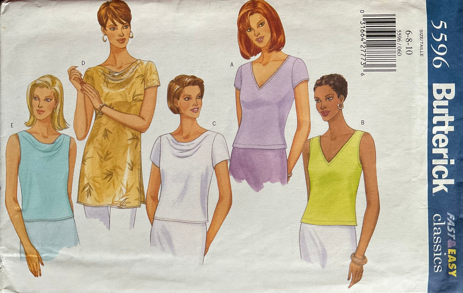 Butterick 5596 Sewing Pattern (Vintage) UNCUT