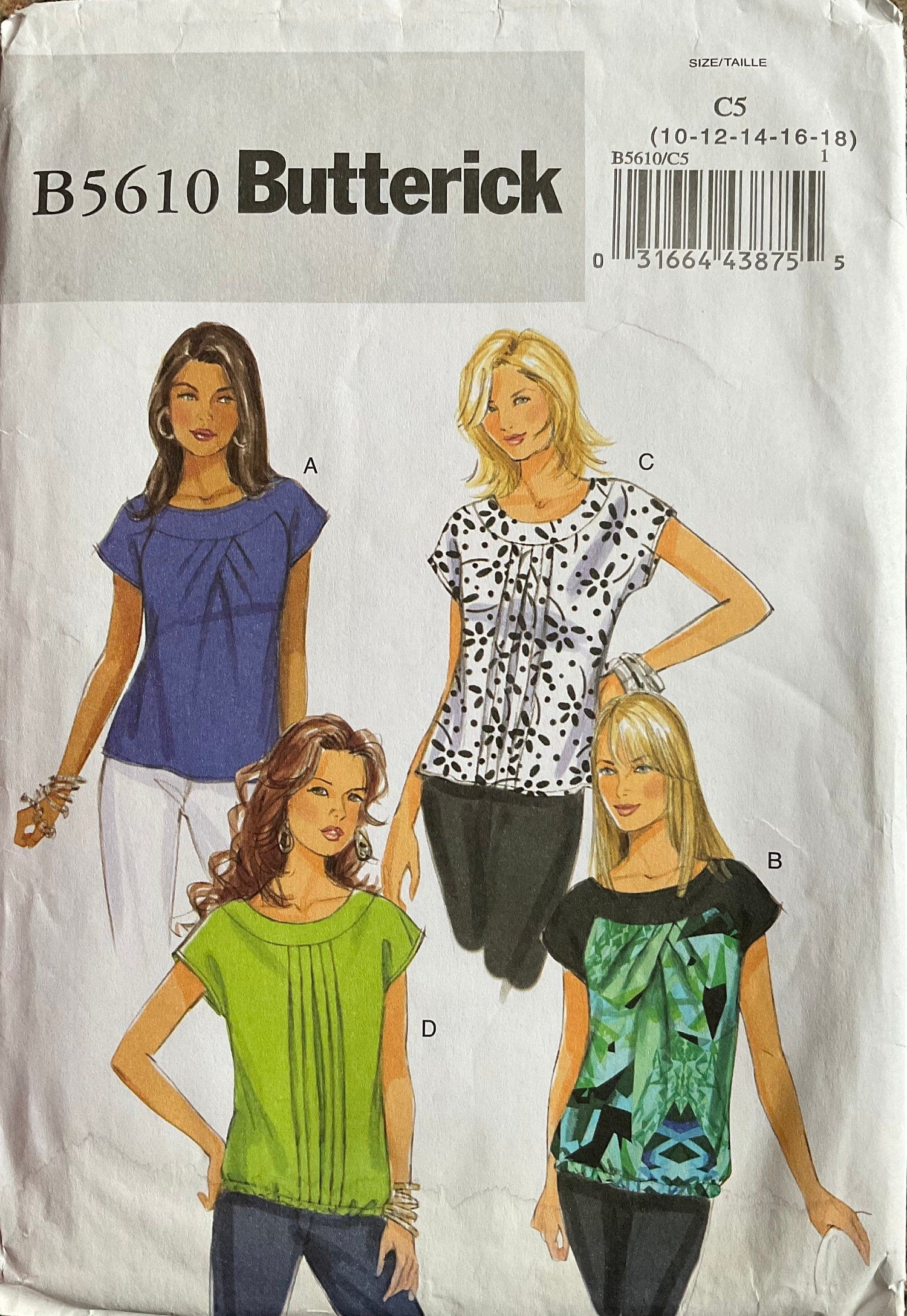 Butterick 5610 Sewing Pattern (Vintage) CUT