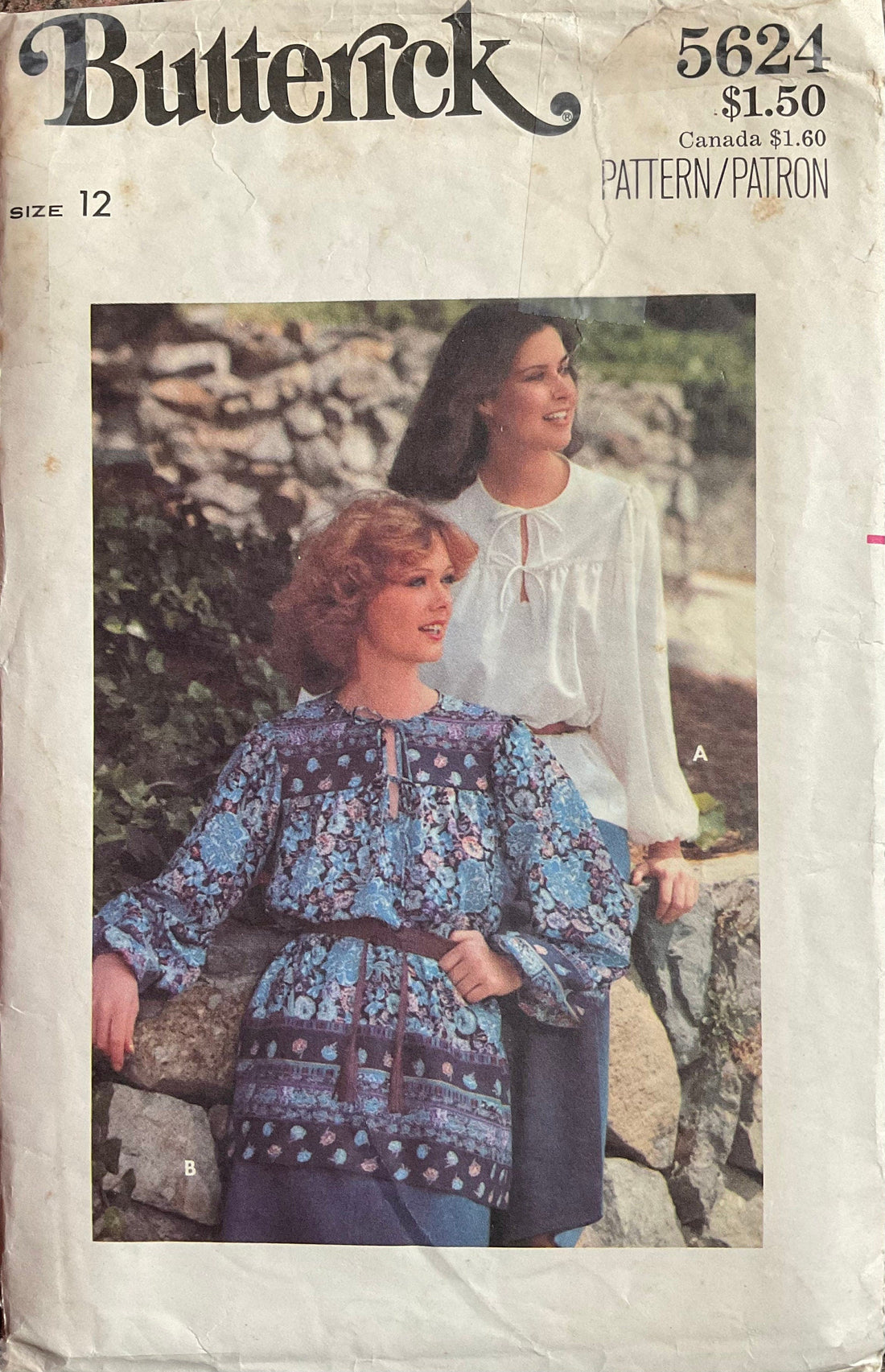 Butterick 5624 Sewing Pattern (Vintage) CUT