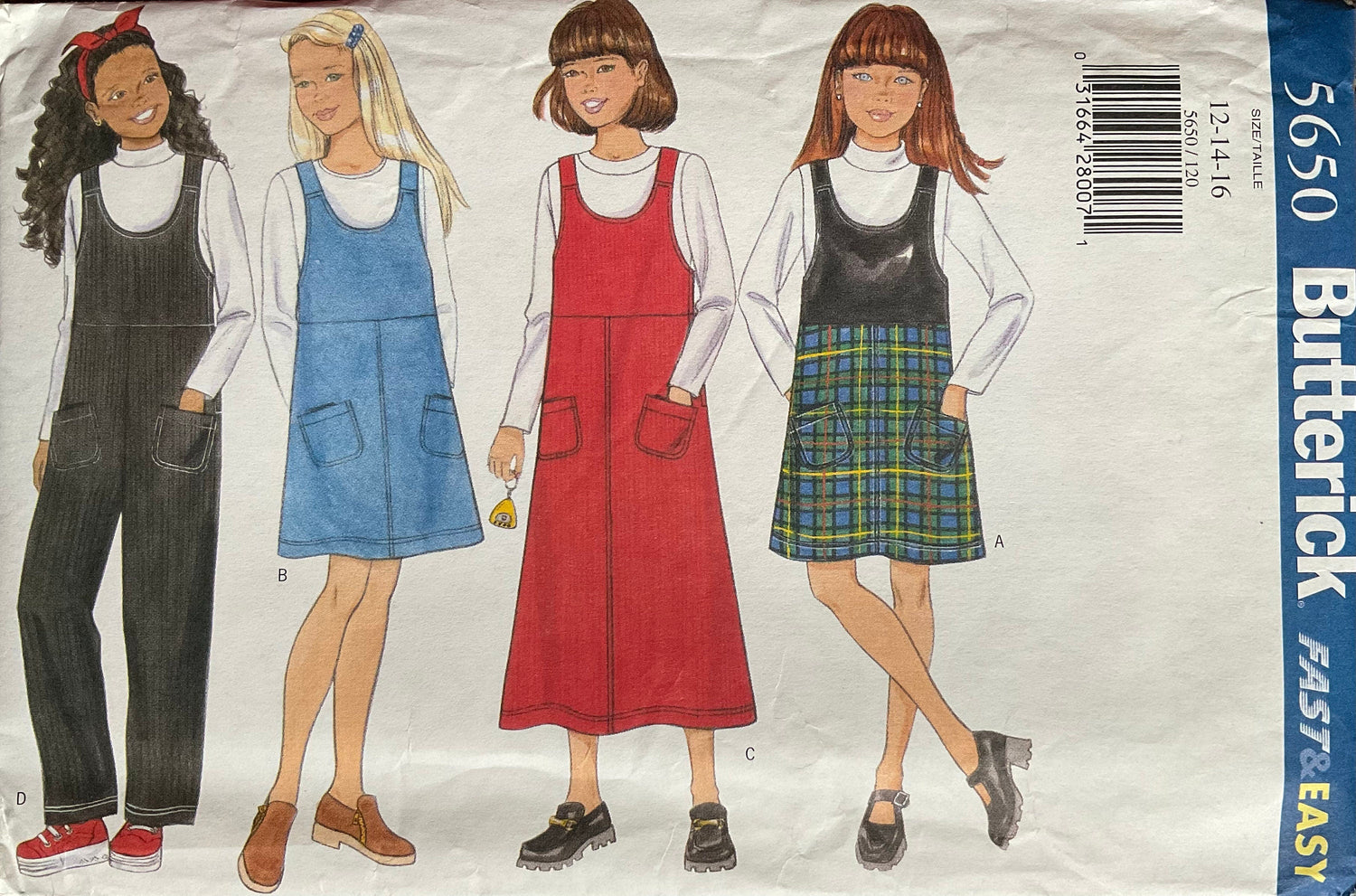 Butterick 5650 Sewing Pattern (Vintage) UNCUT