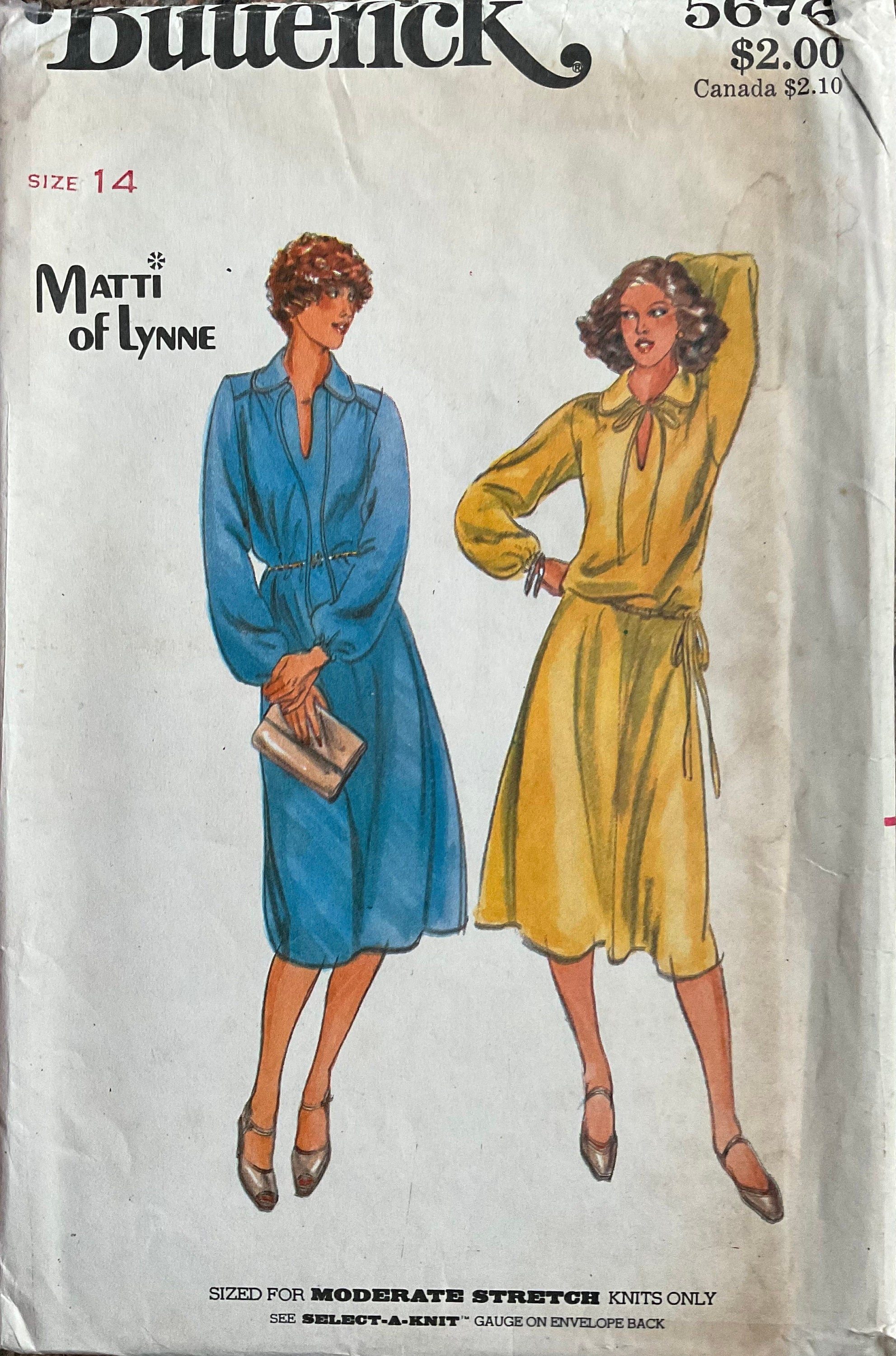 Butterick 5676 Sewing Pattern (Vintage) UNCUT