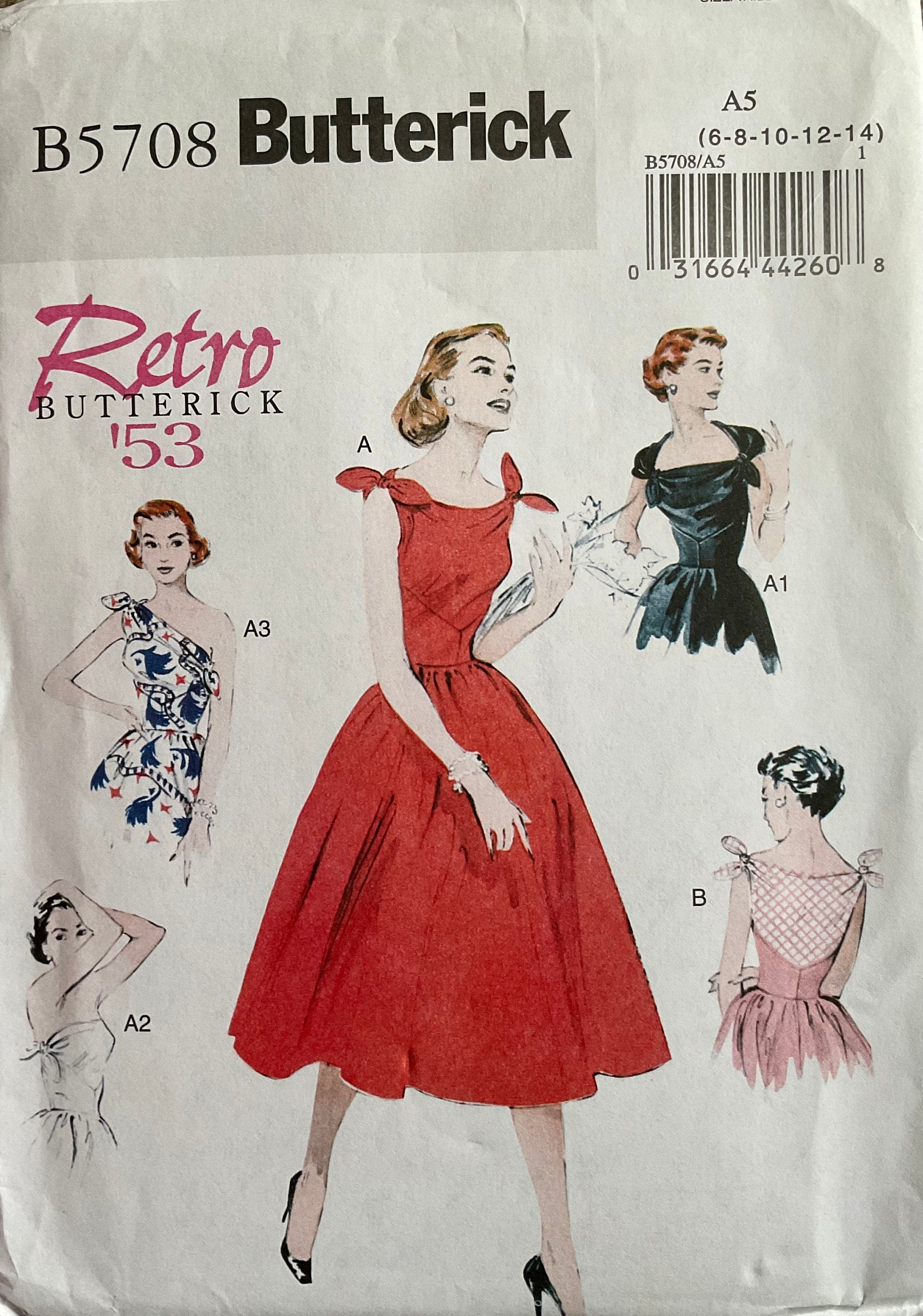 Butterick 5708 Sewing Pattern (Vntage) UNCUT