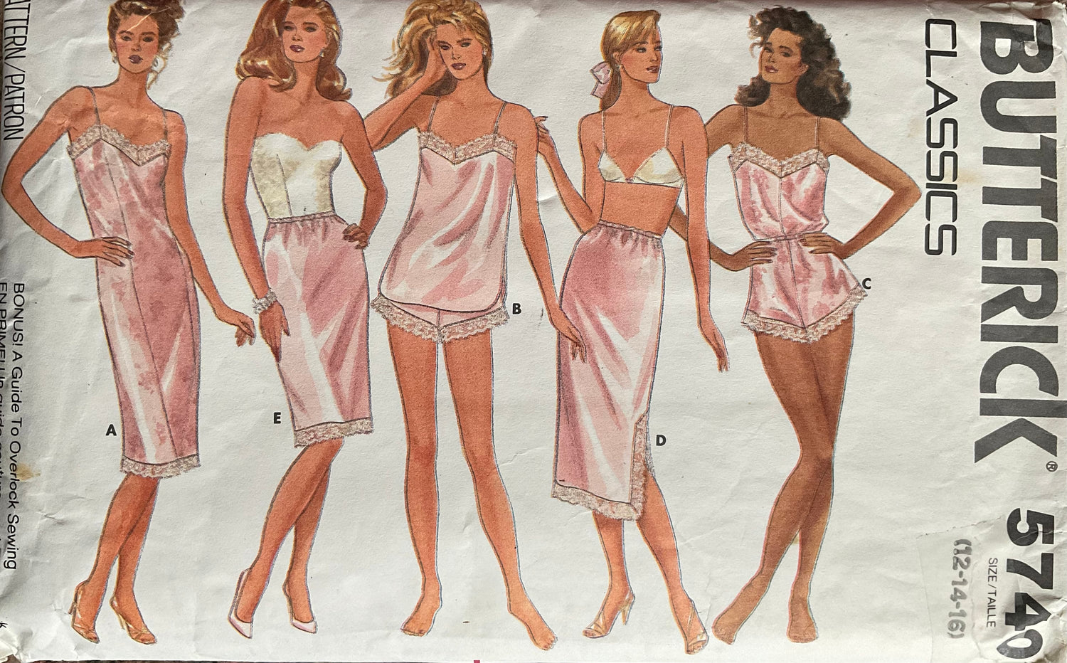 Butterick 5740 Sewing Pattern (Vintage) CUT