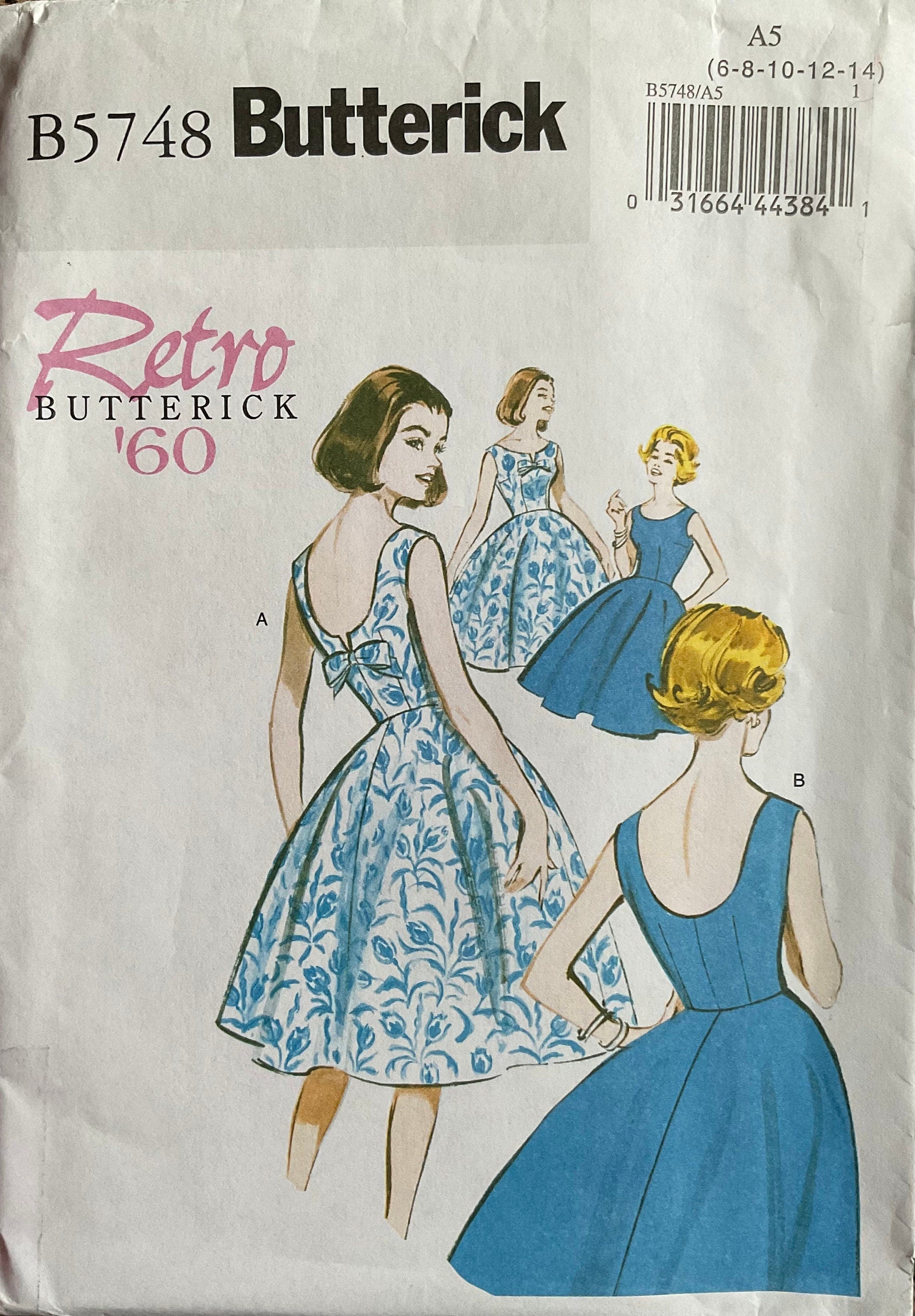 Butterick 5748 Sewing Pattern (Vintage) UNCUT